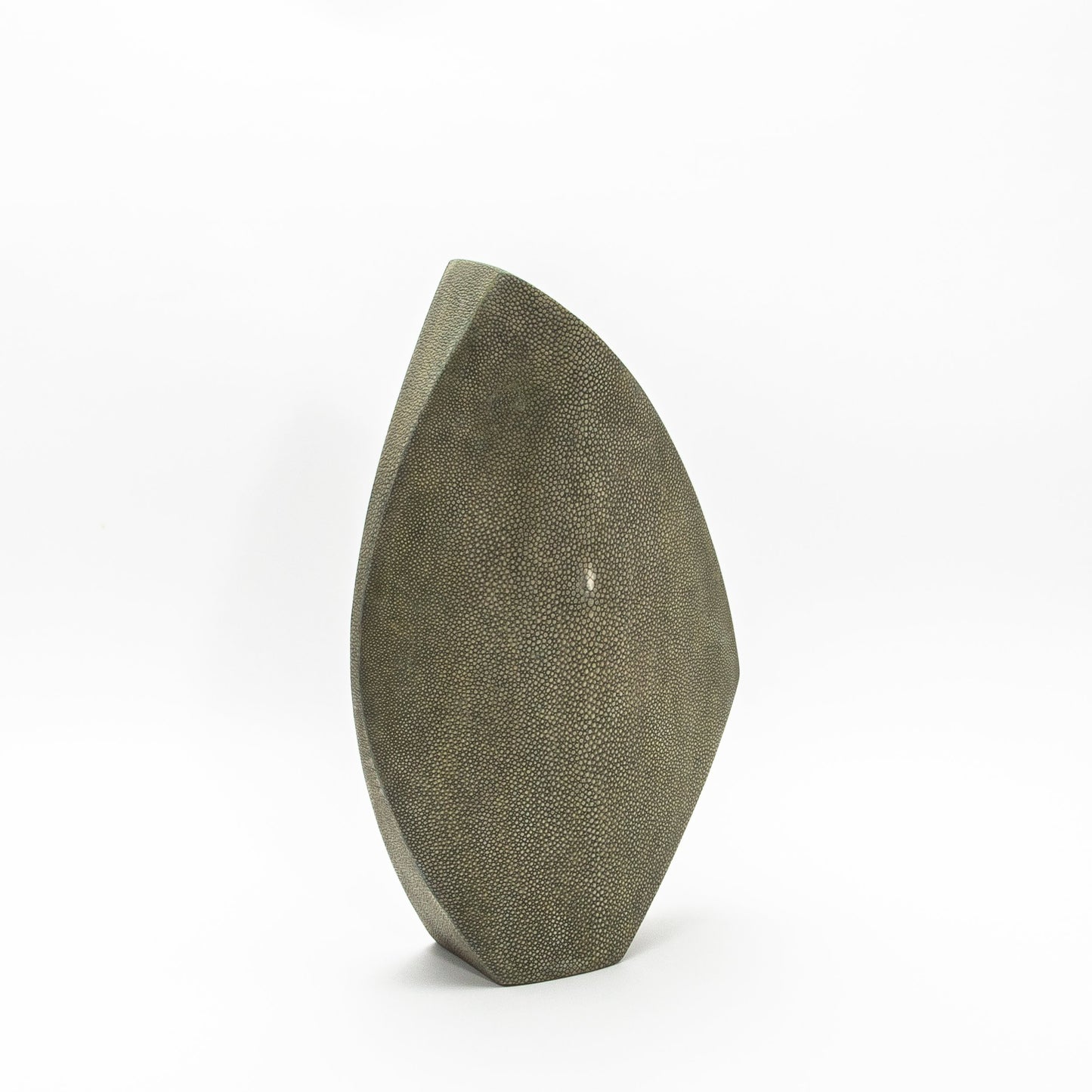 Side Cut Vase in Grey Shagreen by R&Y Augousti