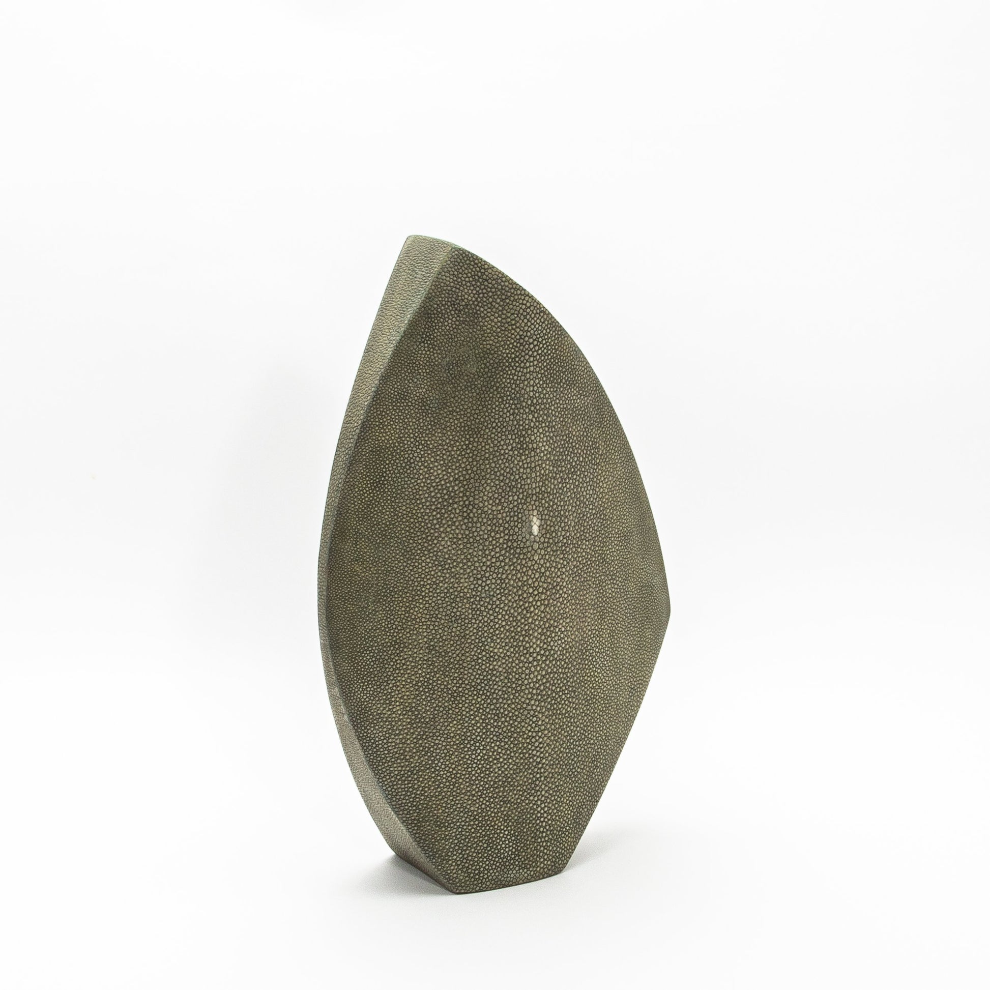 Side Cut Vase in Grey Shagreen by R&Y Augousti