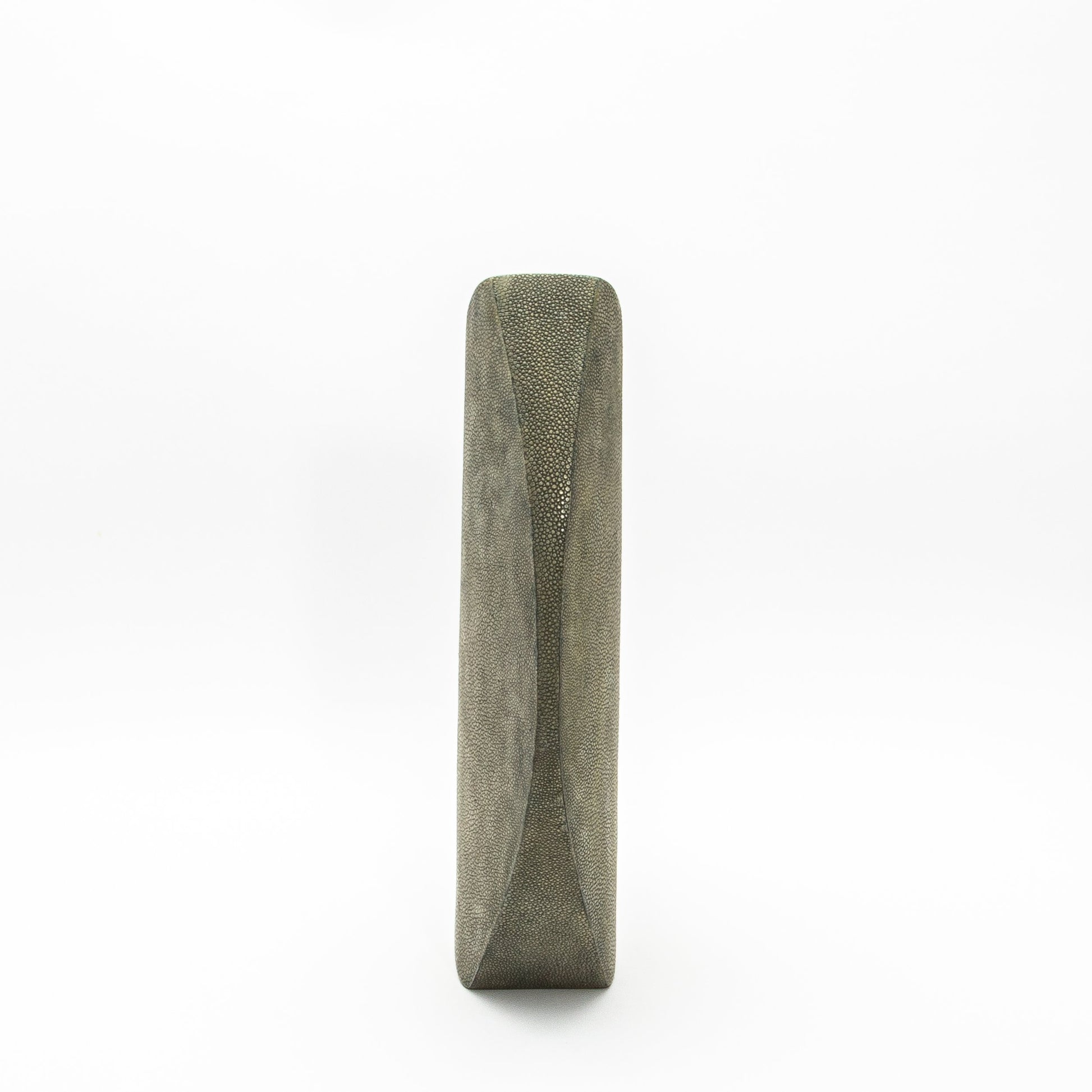 Side Cut Vase in Grey Shagreen by R&Y Augousti