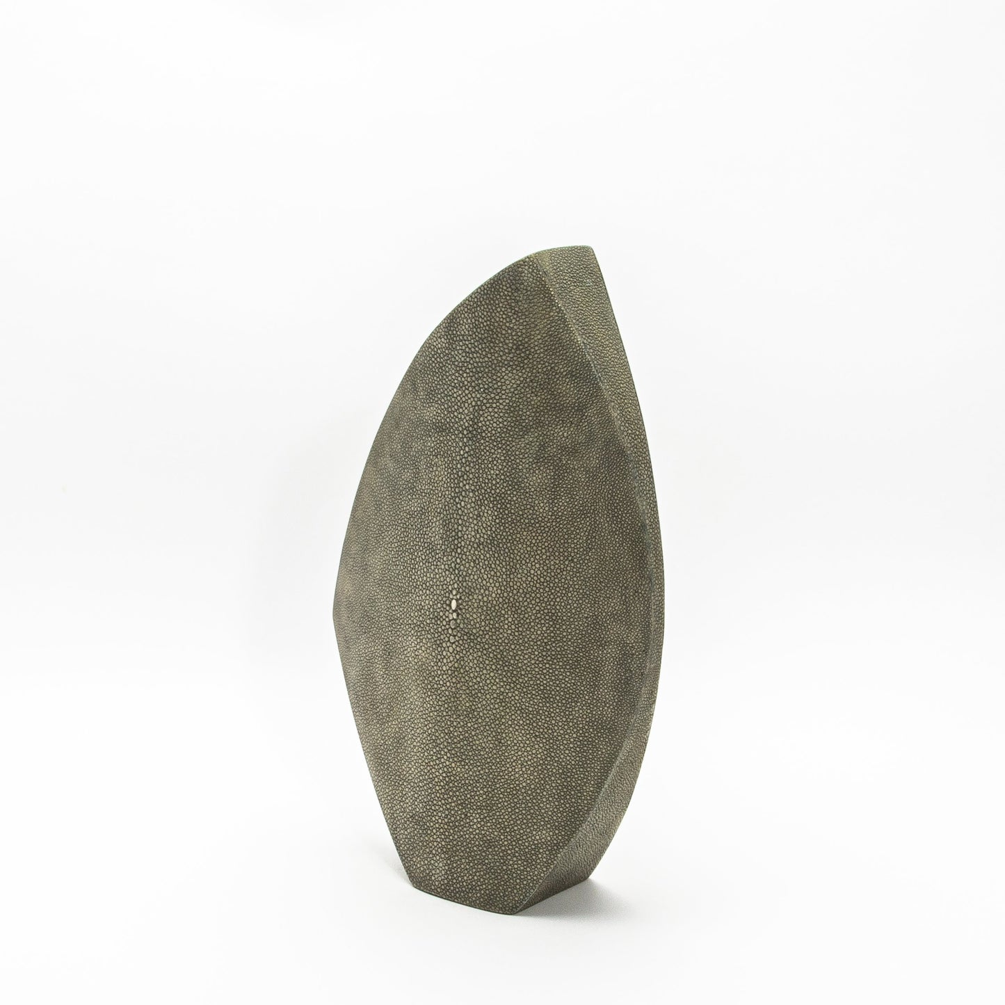 Side Cut Vase in Grey Shagreen by R&Y Augousti