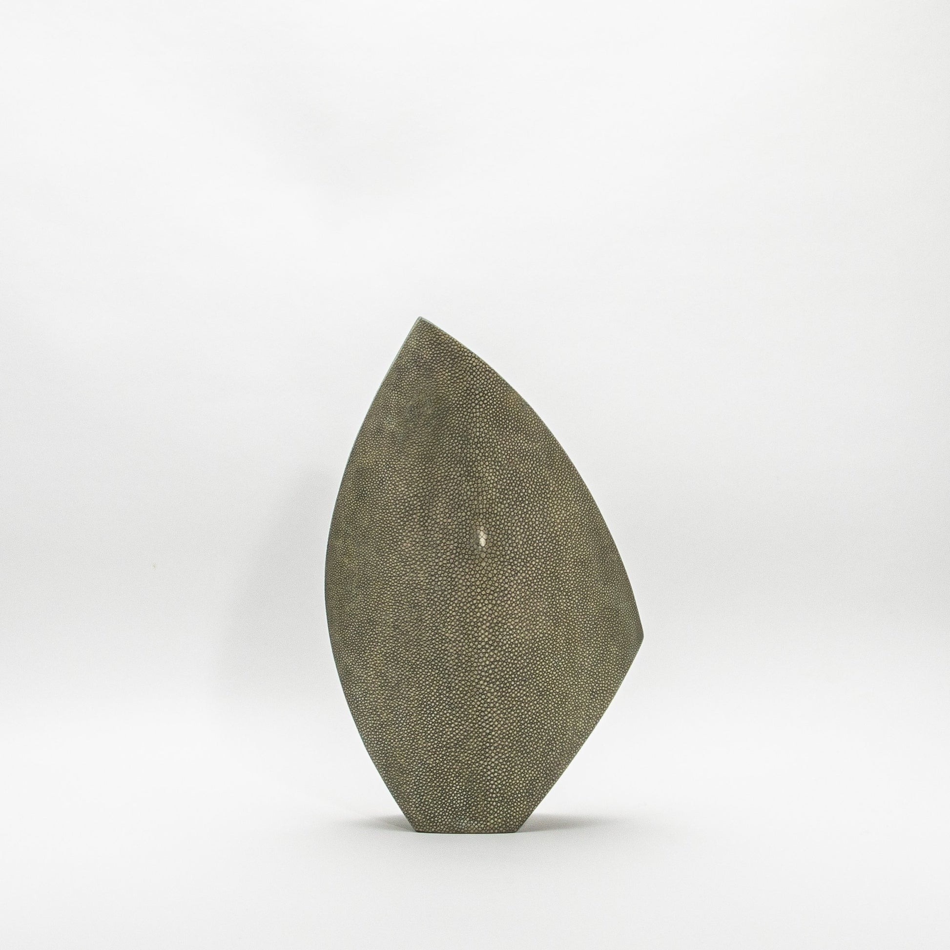 Side Cut Vase in Grey Shagreen by R&Y Augousti