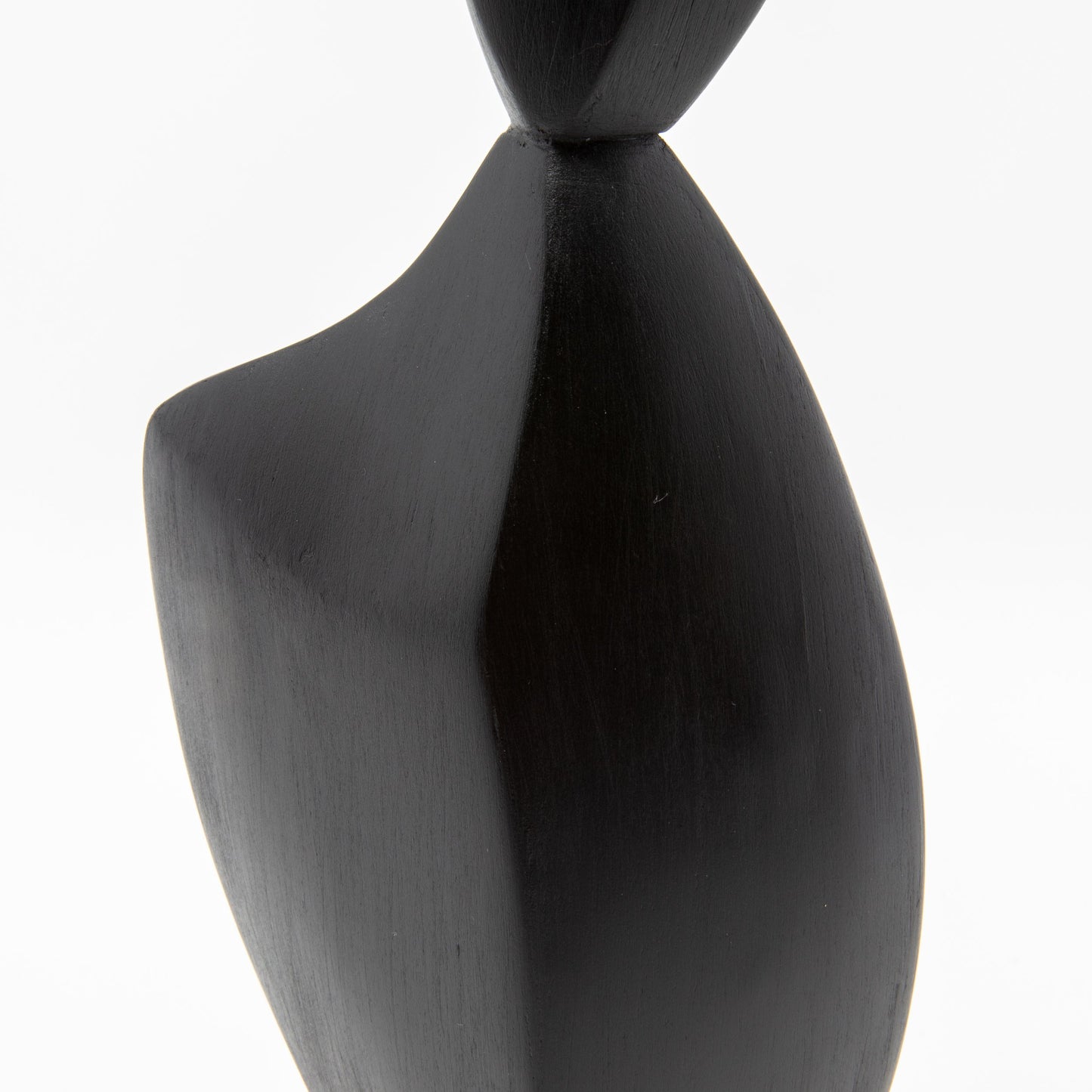 Modern Abstract Sculpture in Black Oak by Patrick Coard Paris