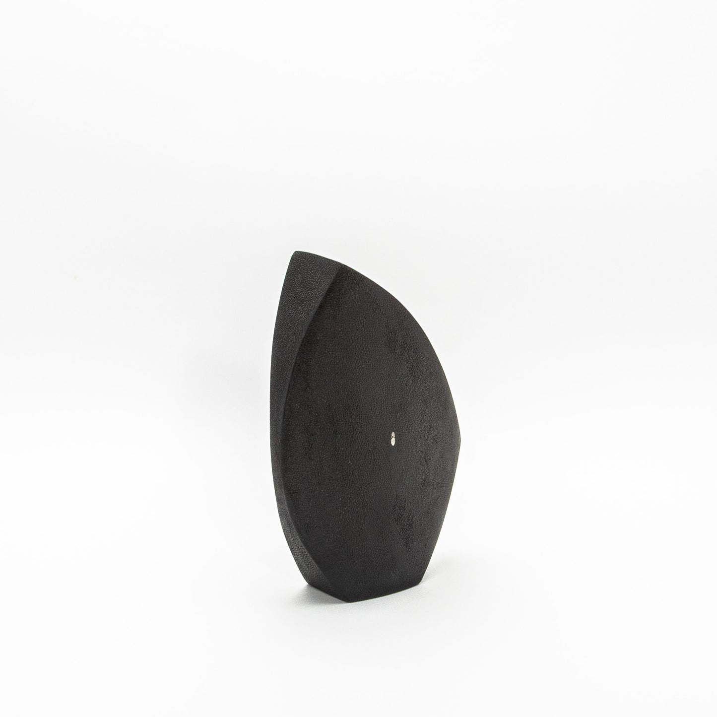 Side Cut Vase in Black Shagreen by R&Y Augousti