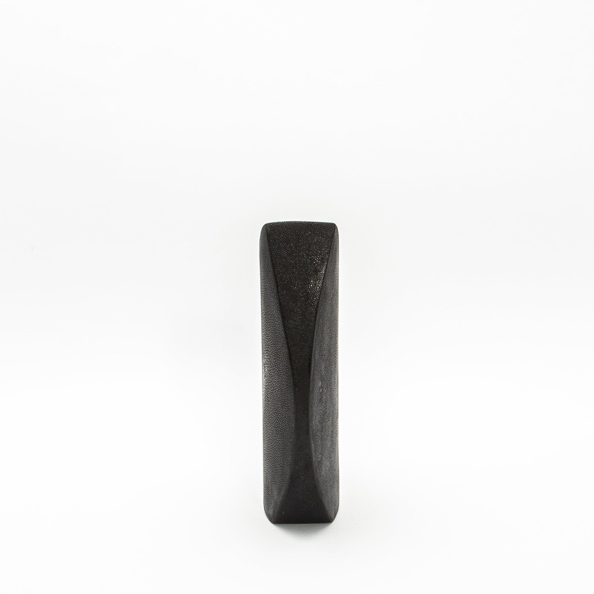 Side Cut Vase in Black Shagreen by R&Y Augousti