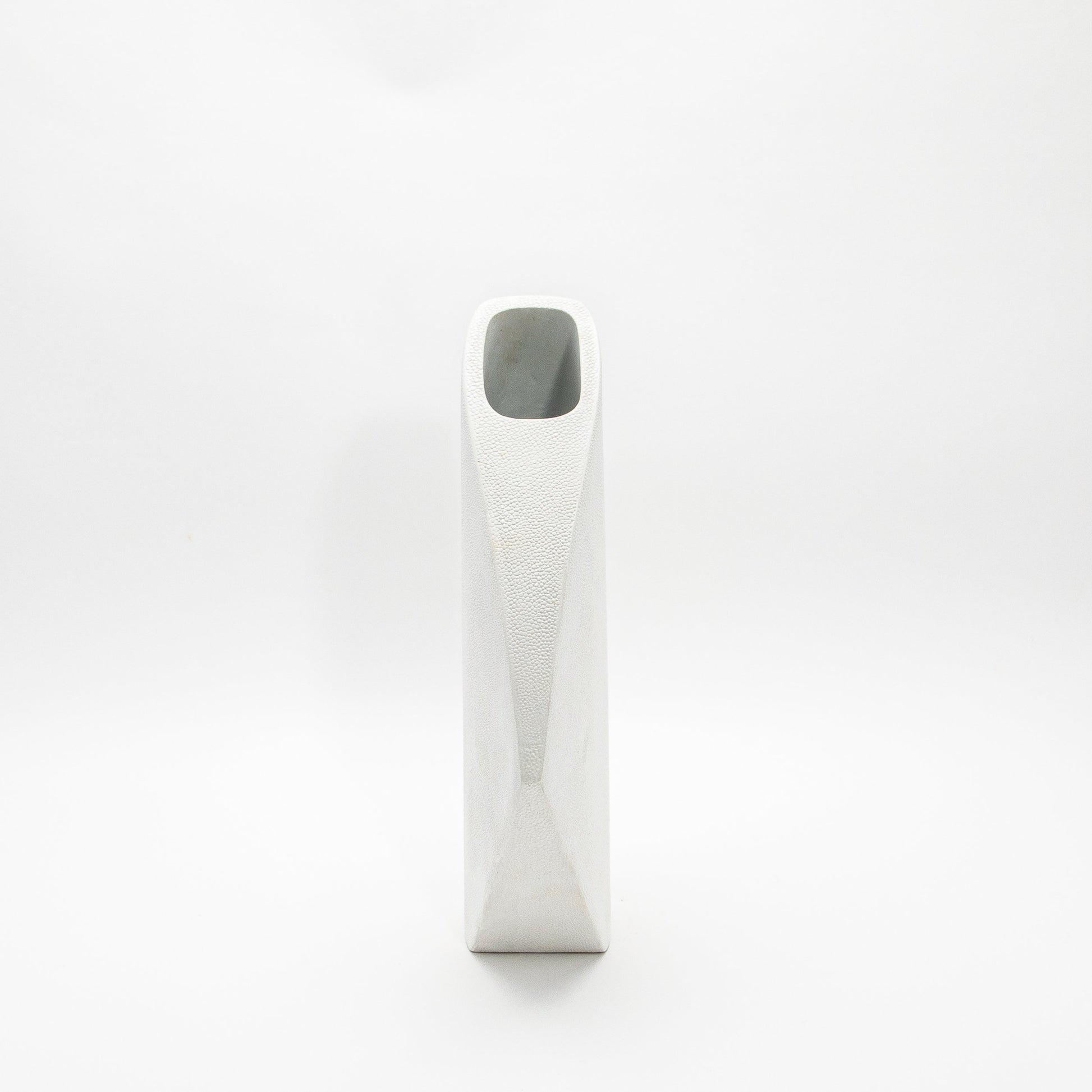 Side Cut Vase in White Shagreen by R&Y Augousti