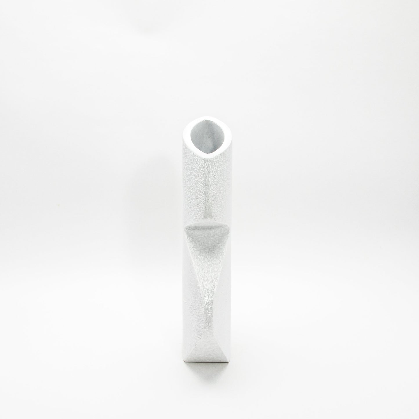Sculptural Vase in White Shagreen by R&Y Augousti