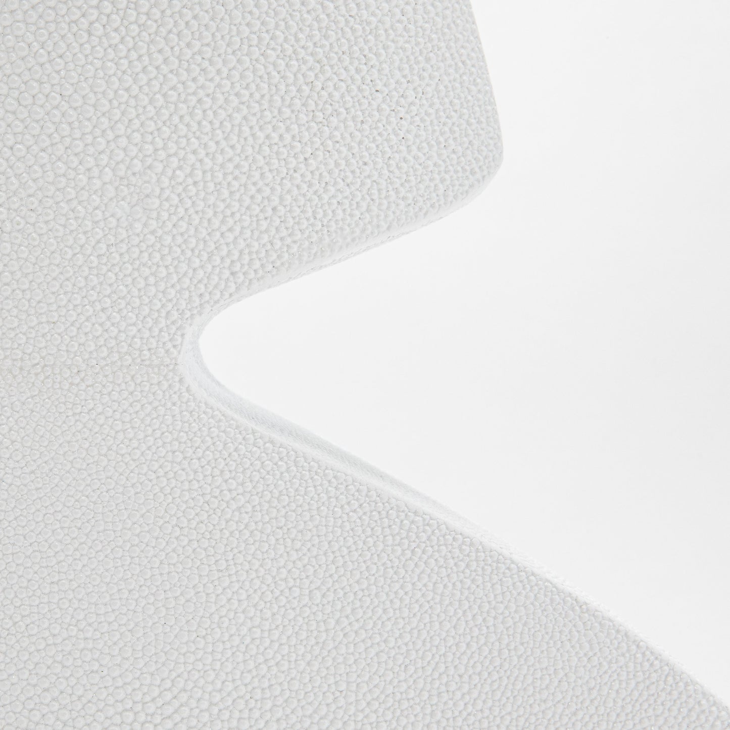 Sculptural Vase in White Shagreen by R&Y Augousti