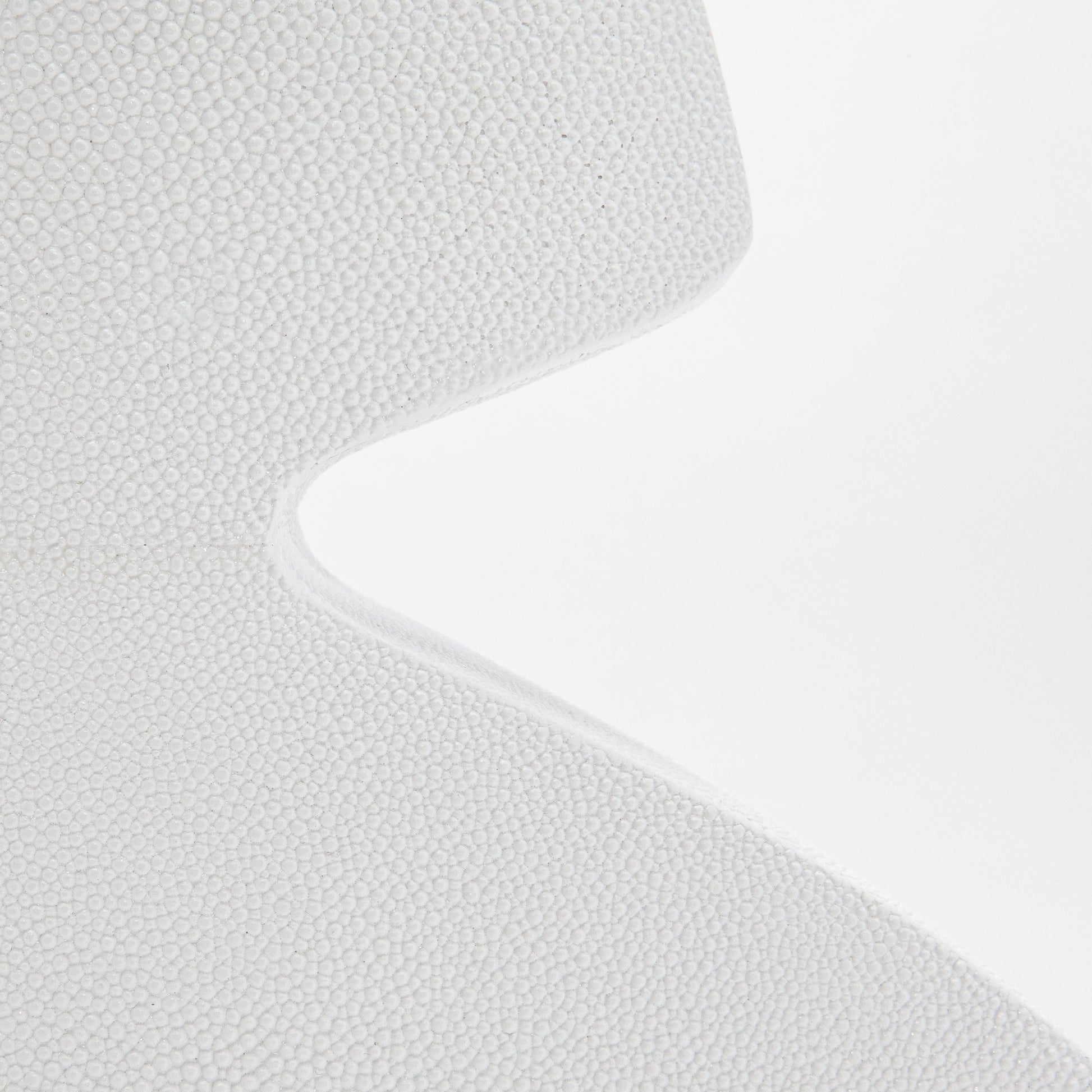 Sculptural Vase in White Shagreen by R&Y Augousti