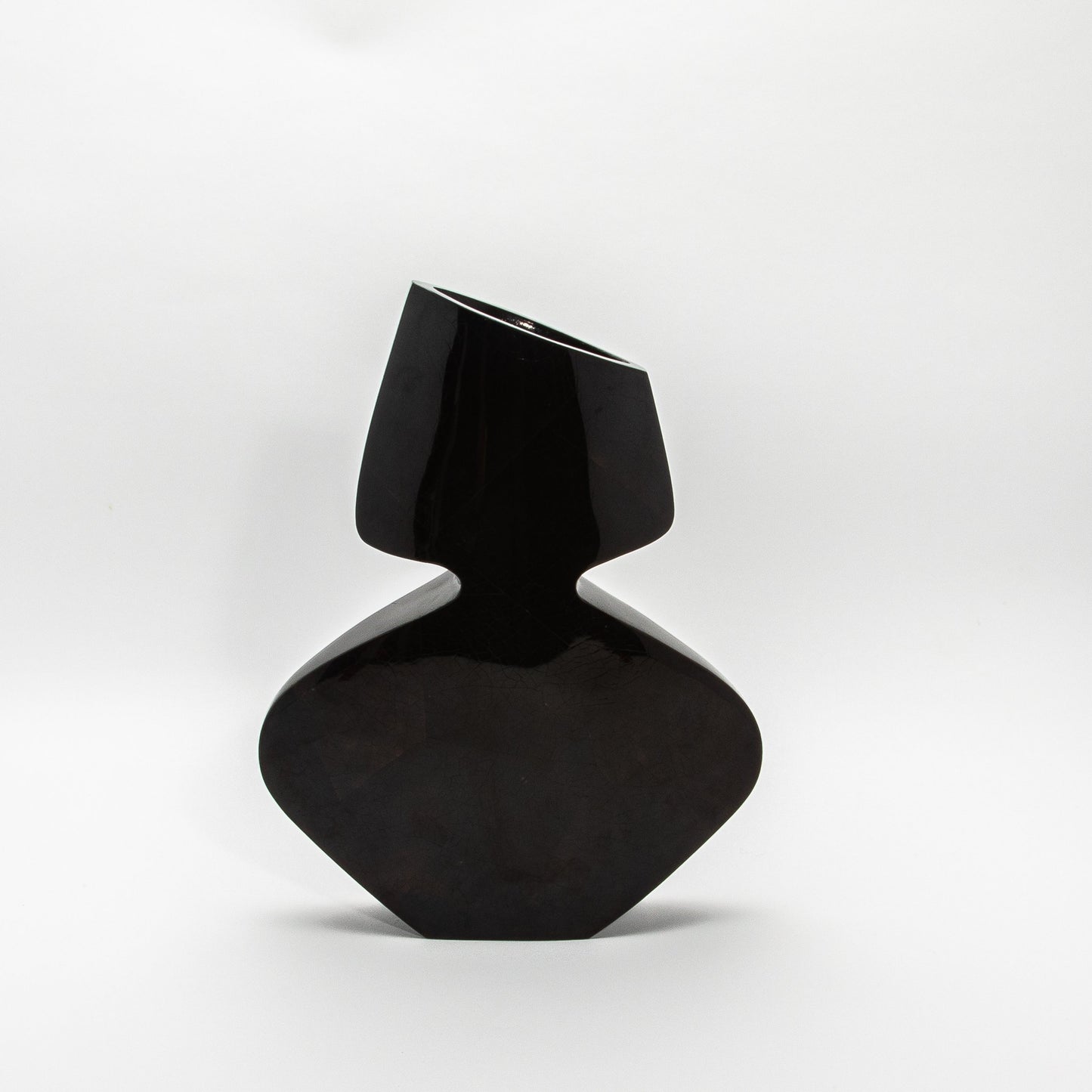 Sculptural Vase in Black Shell by R&Y Augousti