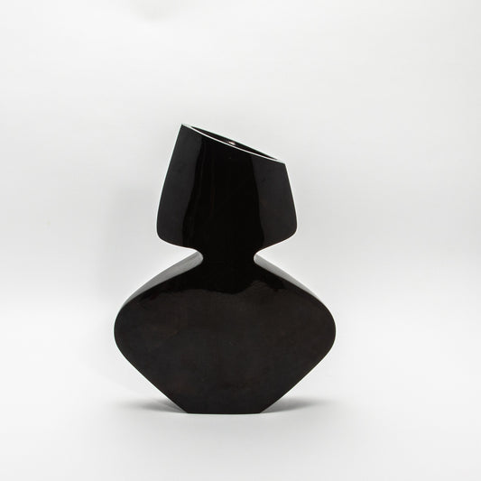 Sculptural Vase in Black Shell by R&Y Augousti