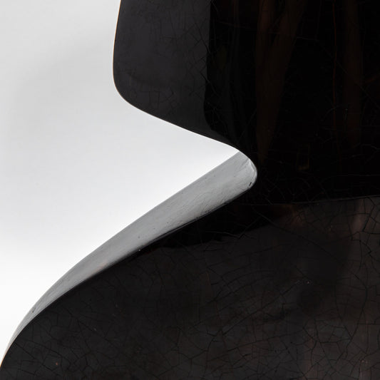 Sculptural Vase in Black Shell by R&Y Augousti
