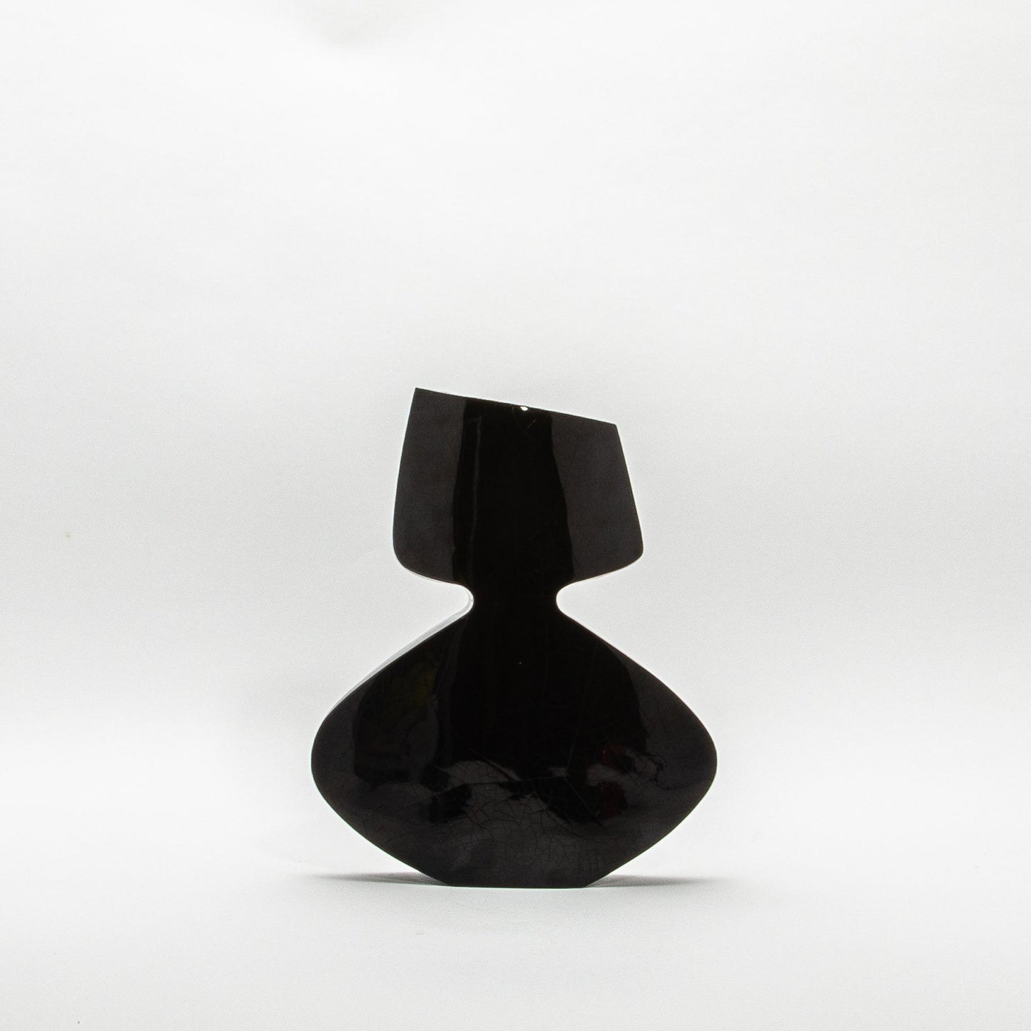 Sculptural Vase in Black Shell by R&Y Augousti