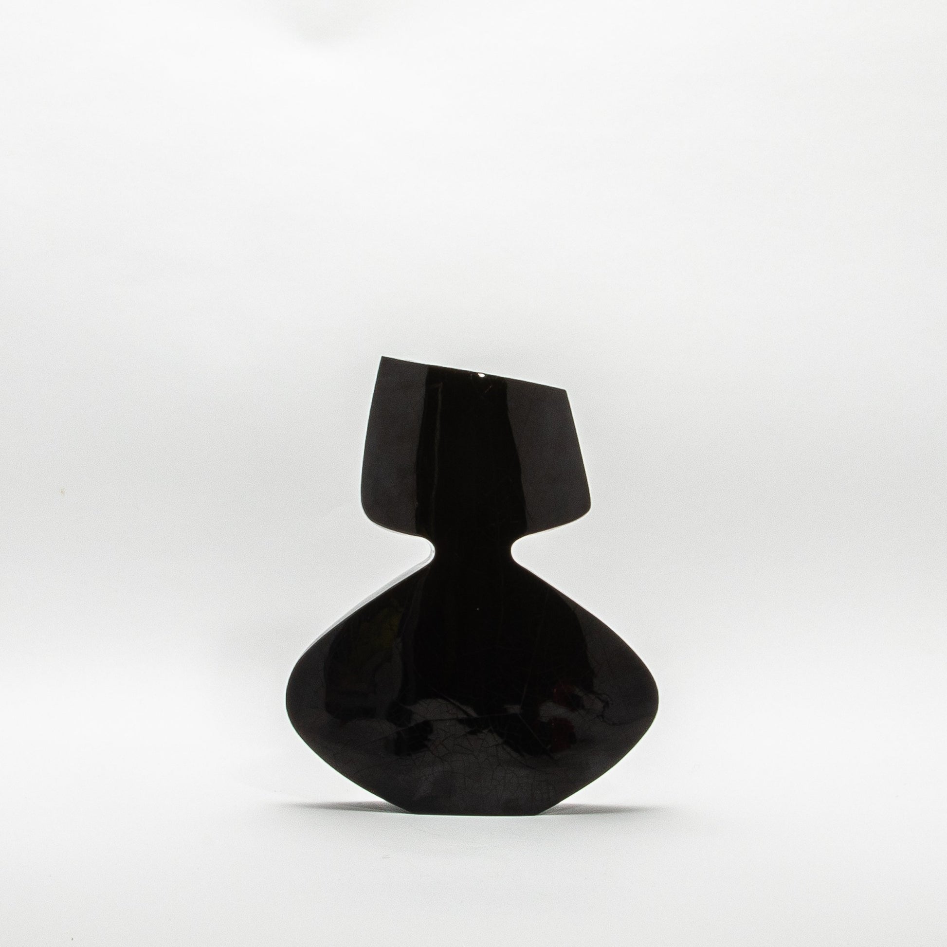 Sculptural Vase in Black Shell by R&Y Augousti