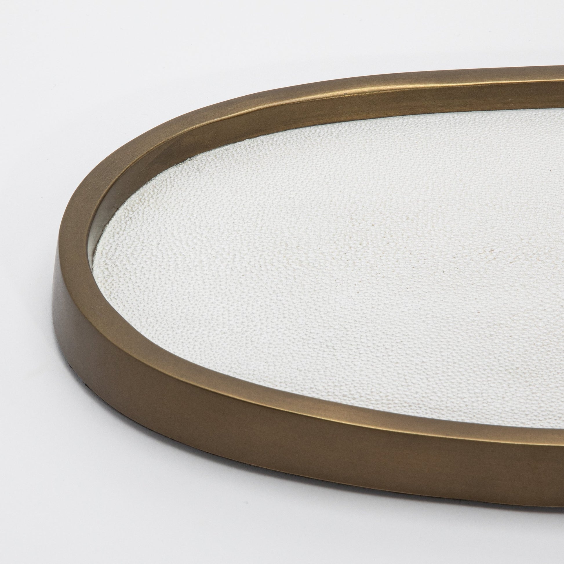 Tray in Shagreen with Bronze Patina Brass by Kifu Paris
