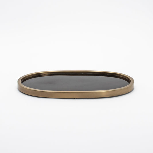 Tray in Pen Shell with Bronze Patina Brass by Kifu Paris