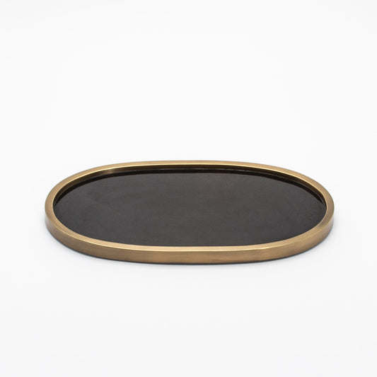 Tray in Pen Shell with Bronze Patina Brass by Kifu Paris