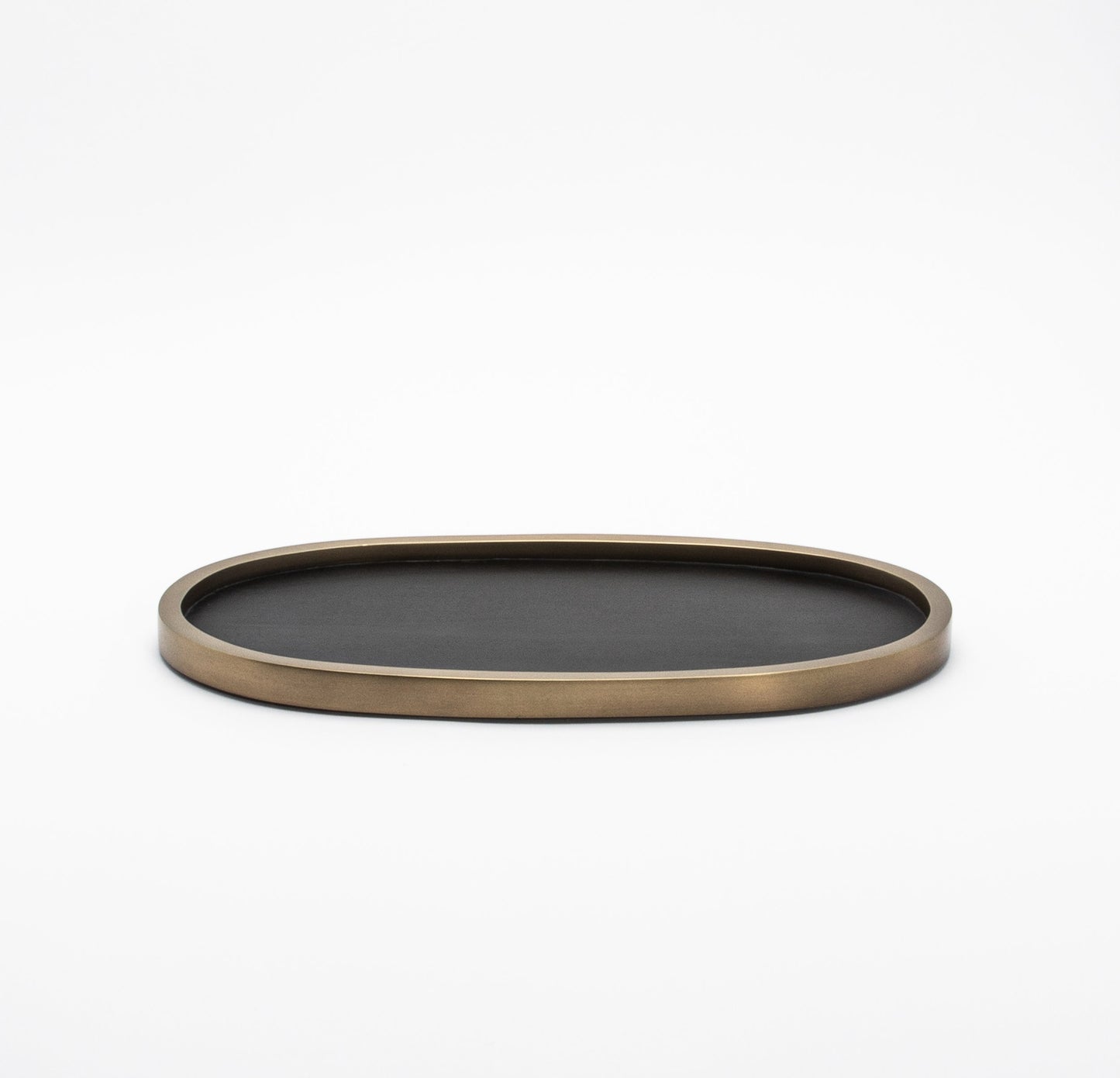 Tray in Oak with Bronze Patina Brass by Kifu Paris