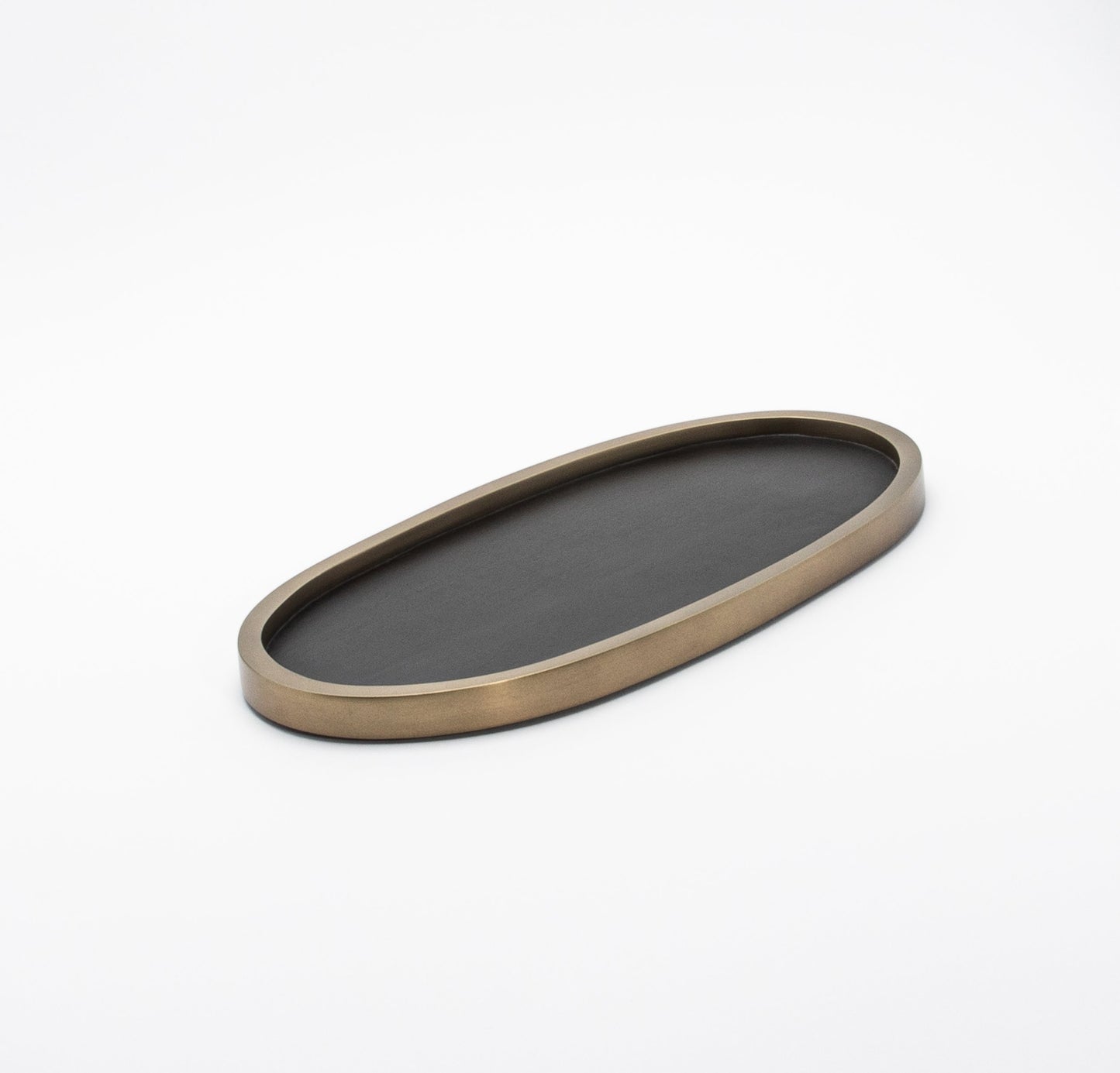 Tray in Oak with Bronze Patina Brass by Kifu Paris