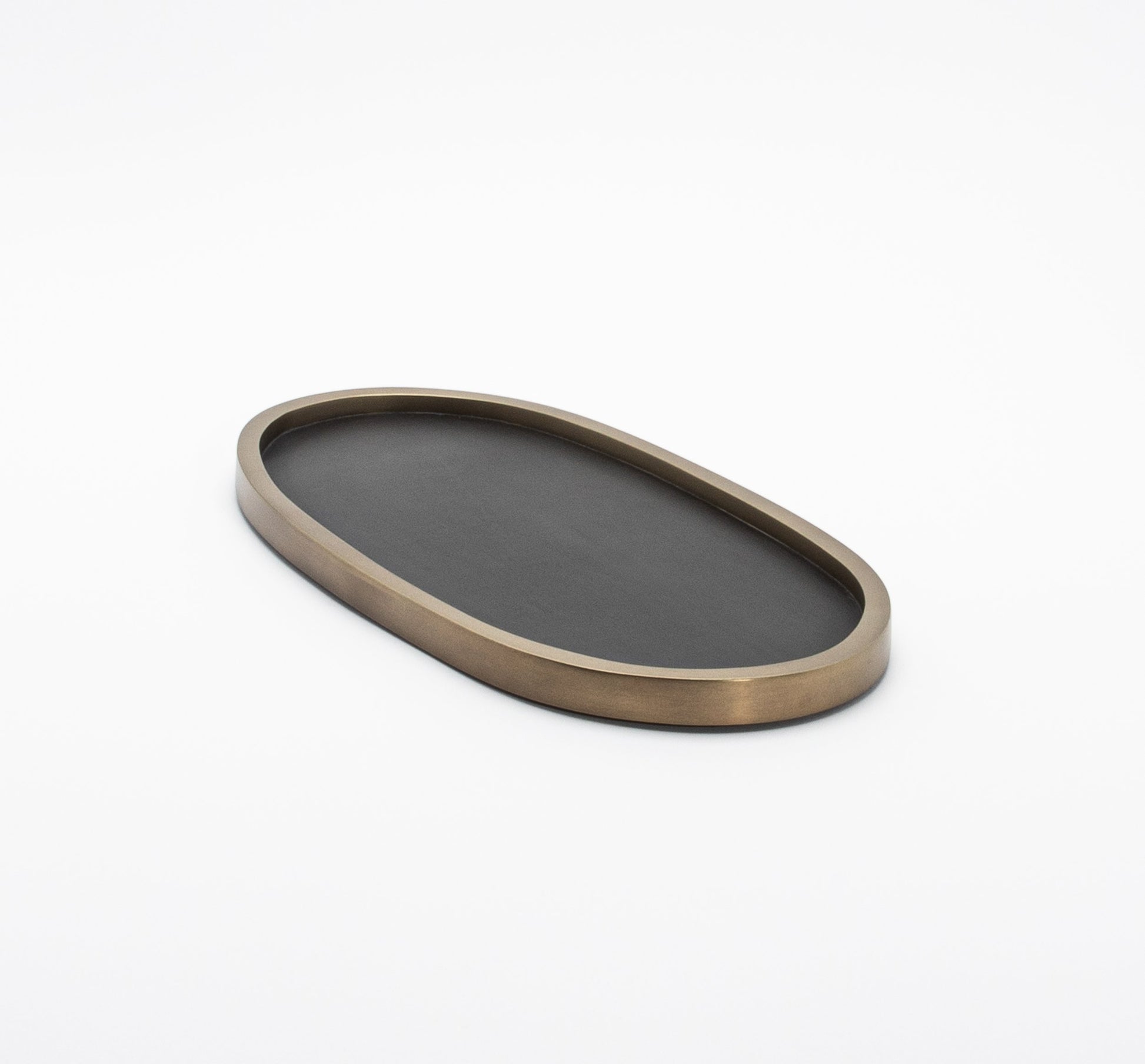 Tray in Oak with Bronze Patina Brass by Kifu Paris