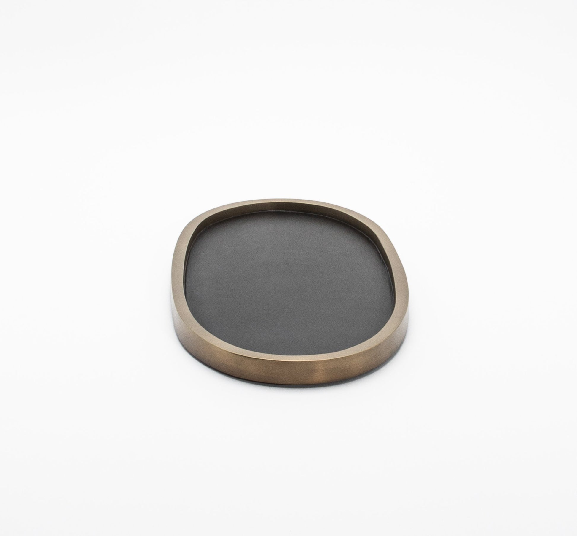 Tray in Oak with Bronze Patina Brass by Kifu Paris