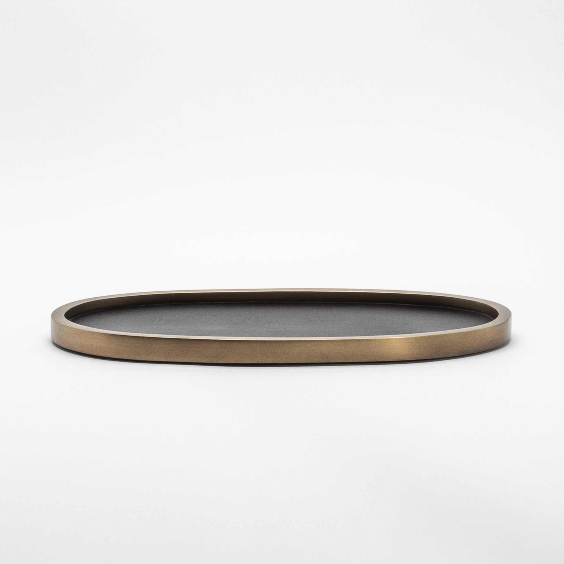 Tray in Oak with Bronze Patina Brass by Kifu Paris