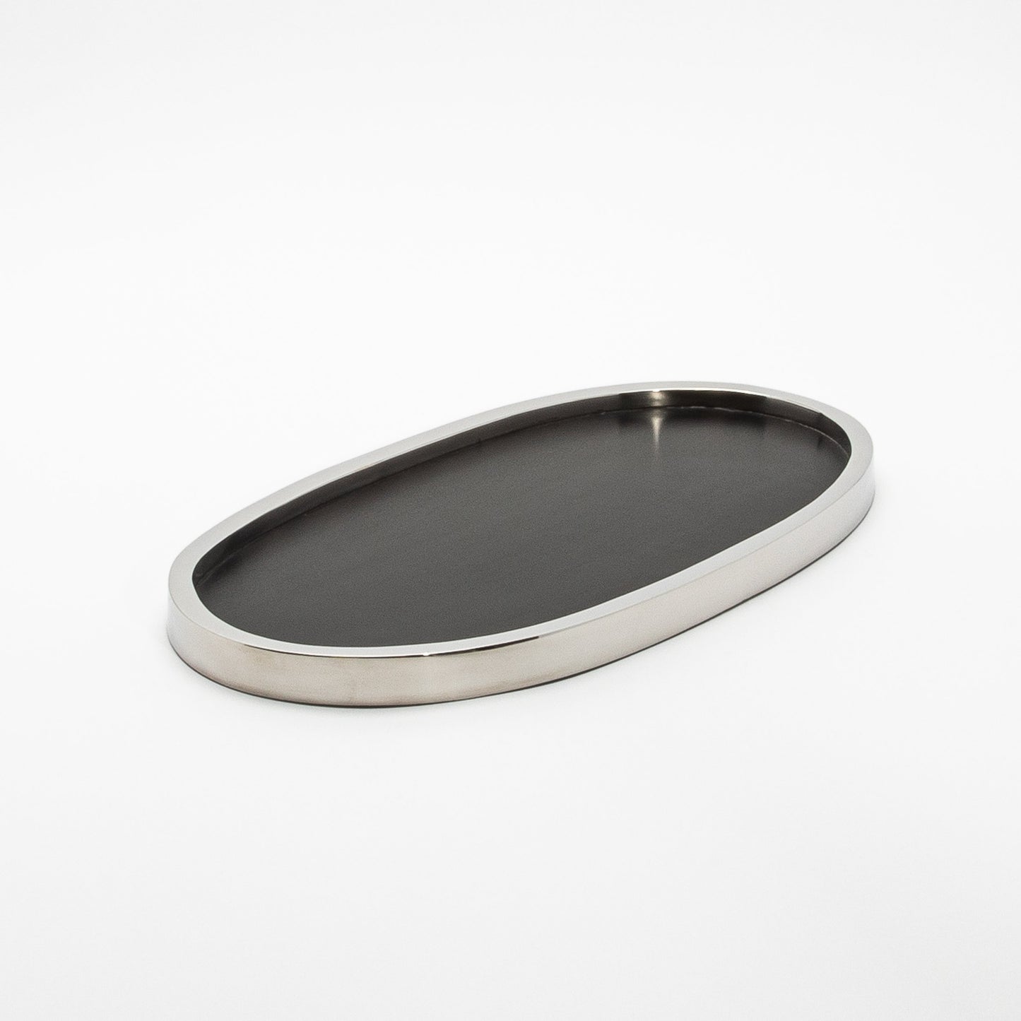 Tray in Oak with Polished Stainless Steel by Kifu Paris