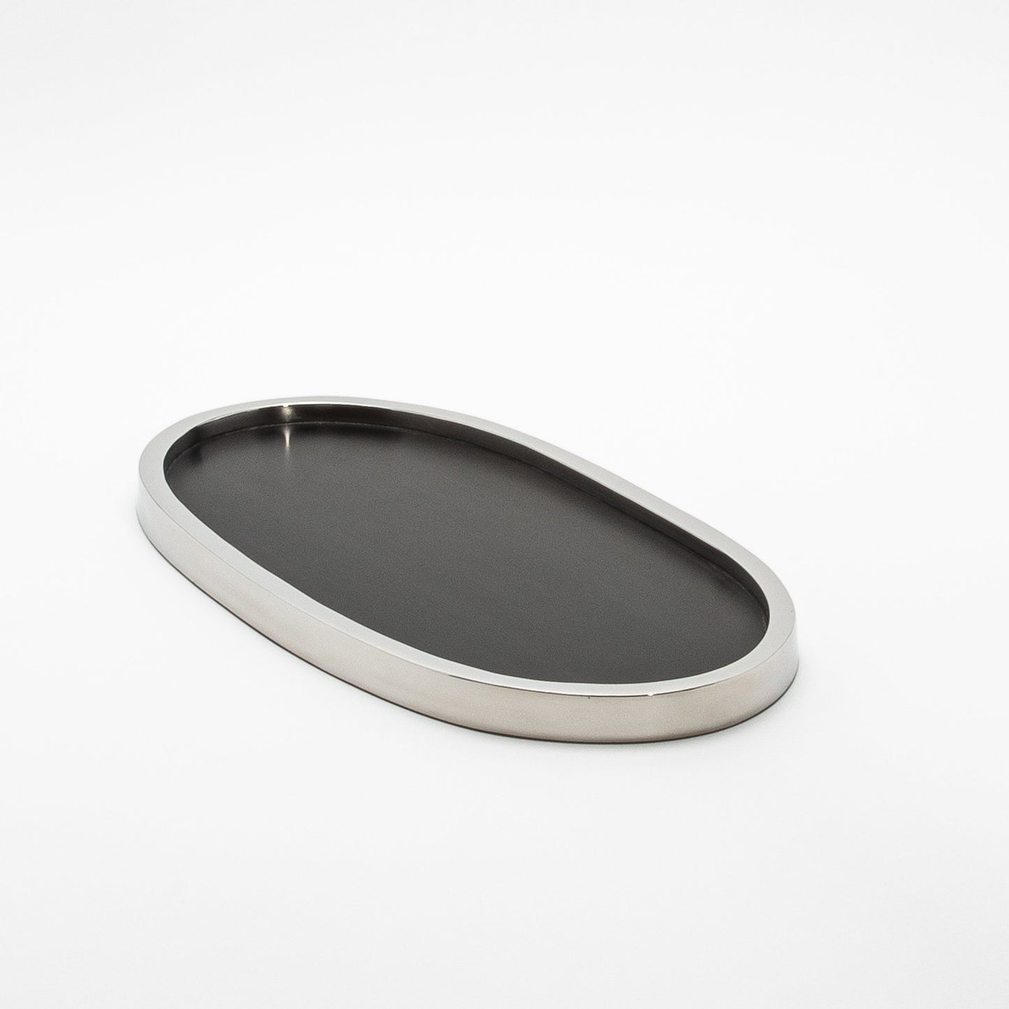 Tray in Oak with Polished Stainless Steel by Kifu Paris