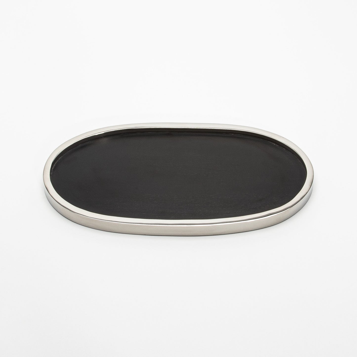 Tray in Oak with Polished Stainless Steel by Kifu Paris