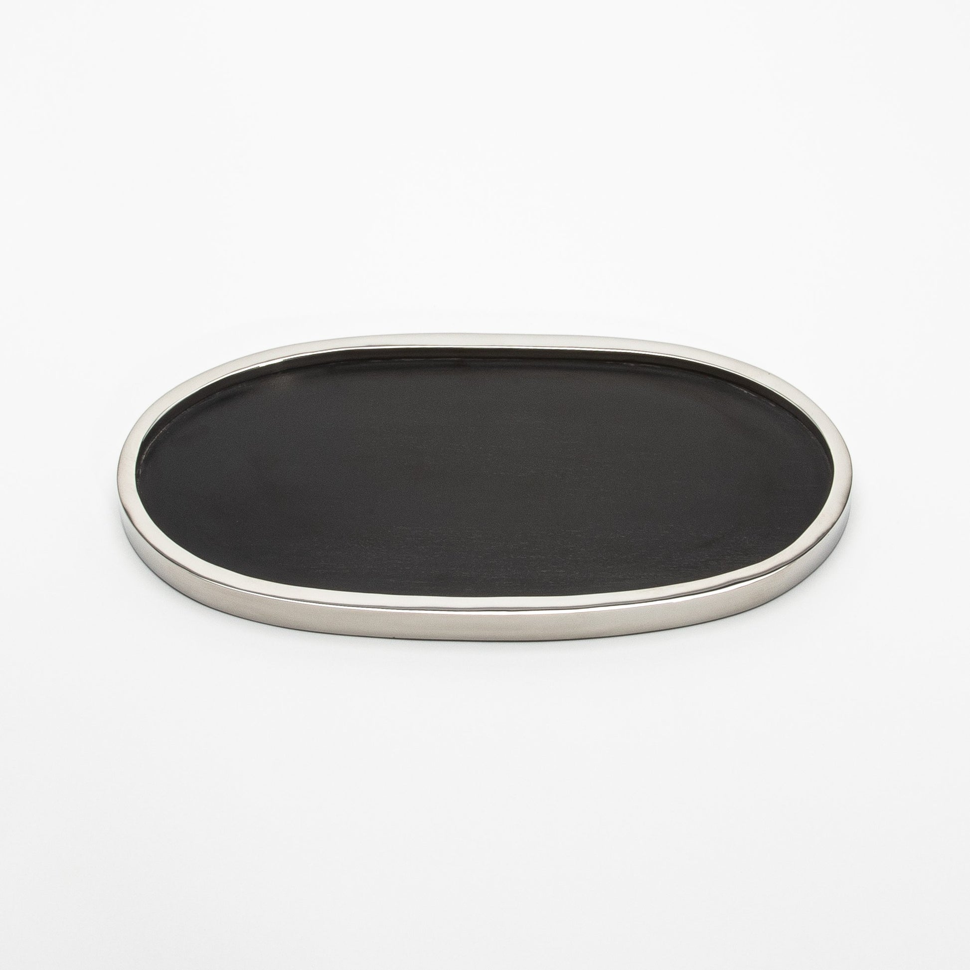 Tray in Oak with Polished Stainless Steel by Kifu Paris