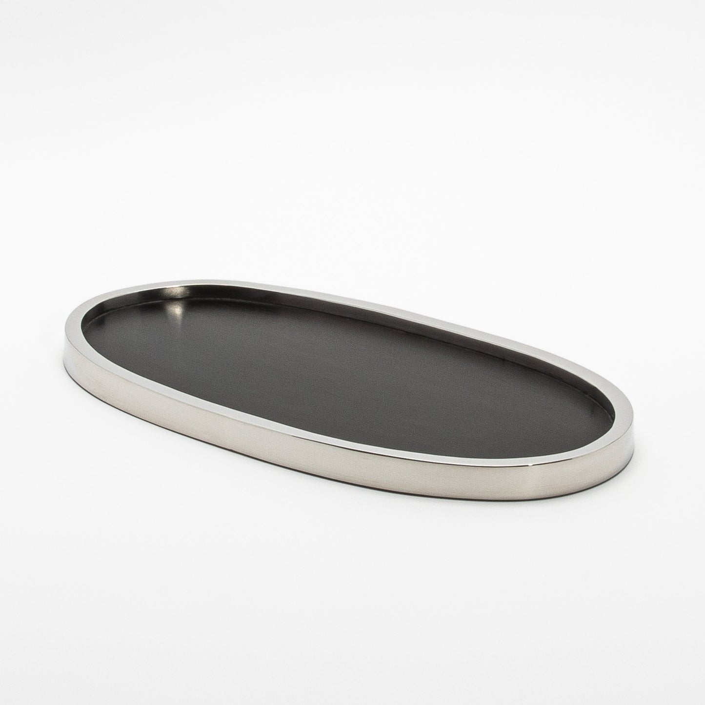 Tray in Oak with Polished Stainless Steel by Kifu Paris
