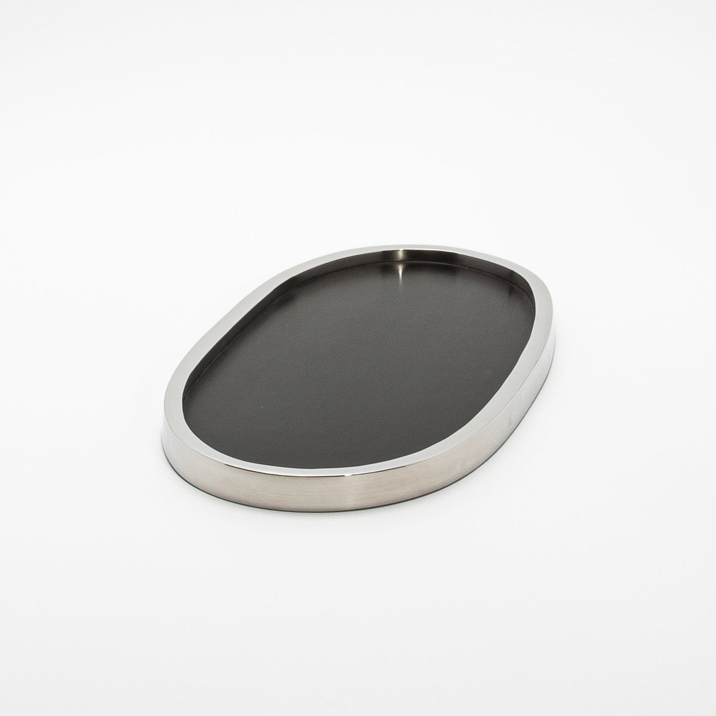 Tray in Oak with Polished Stainless Steel by Kifu Paris