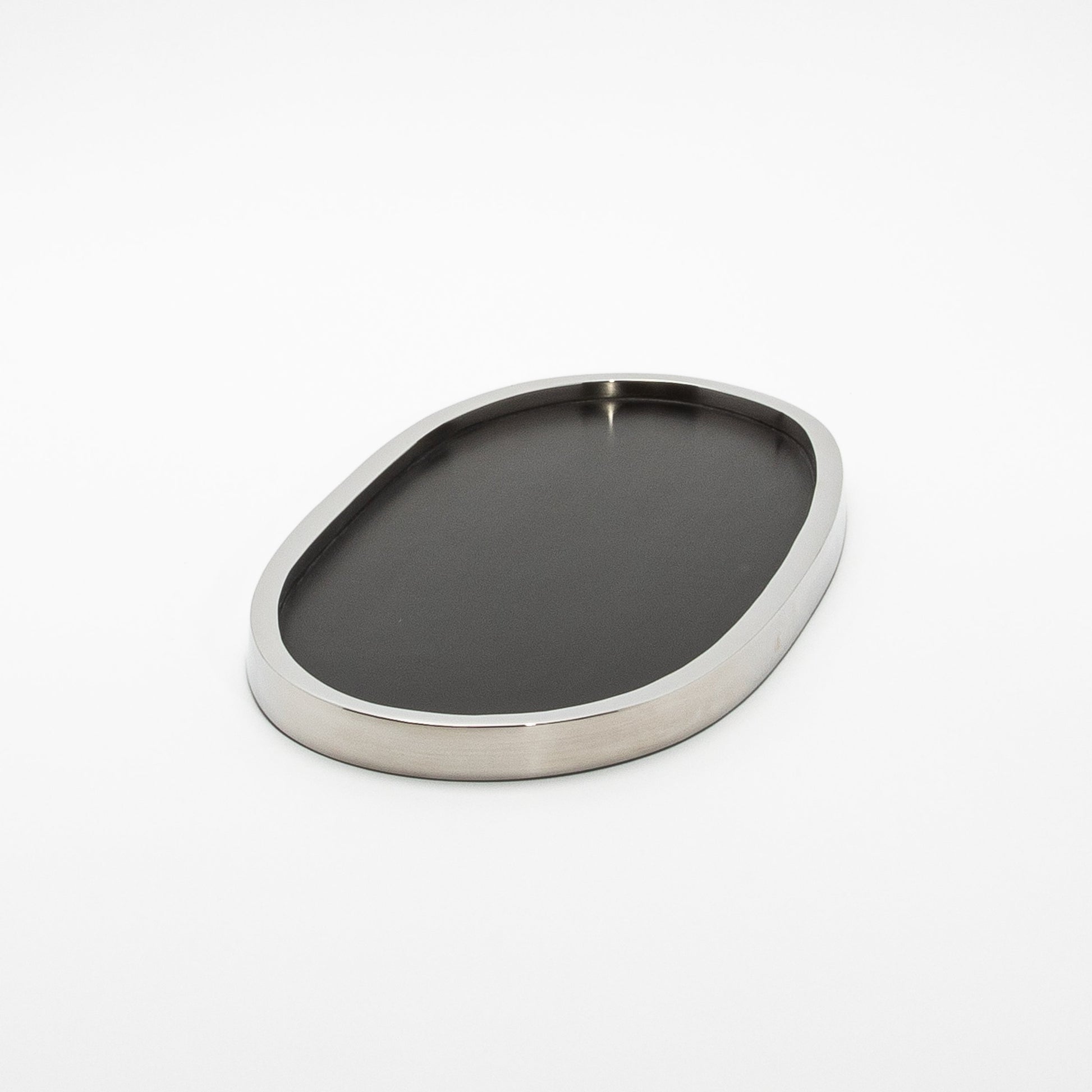 Tray in Oak with Polished Stainless Steel by Kifu Paris