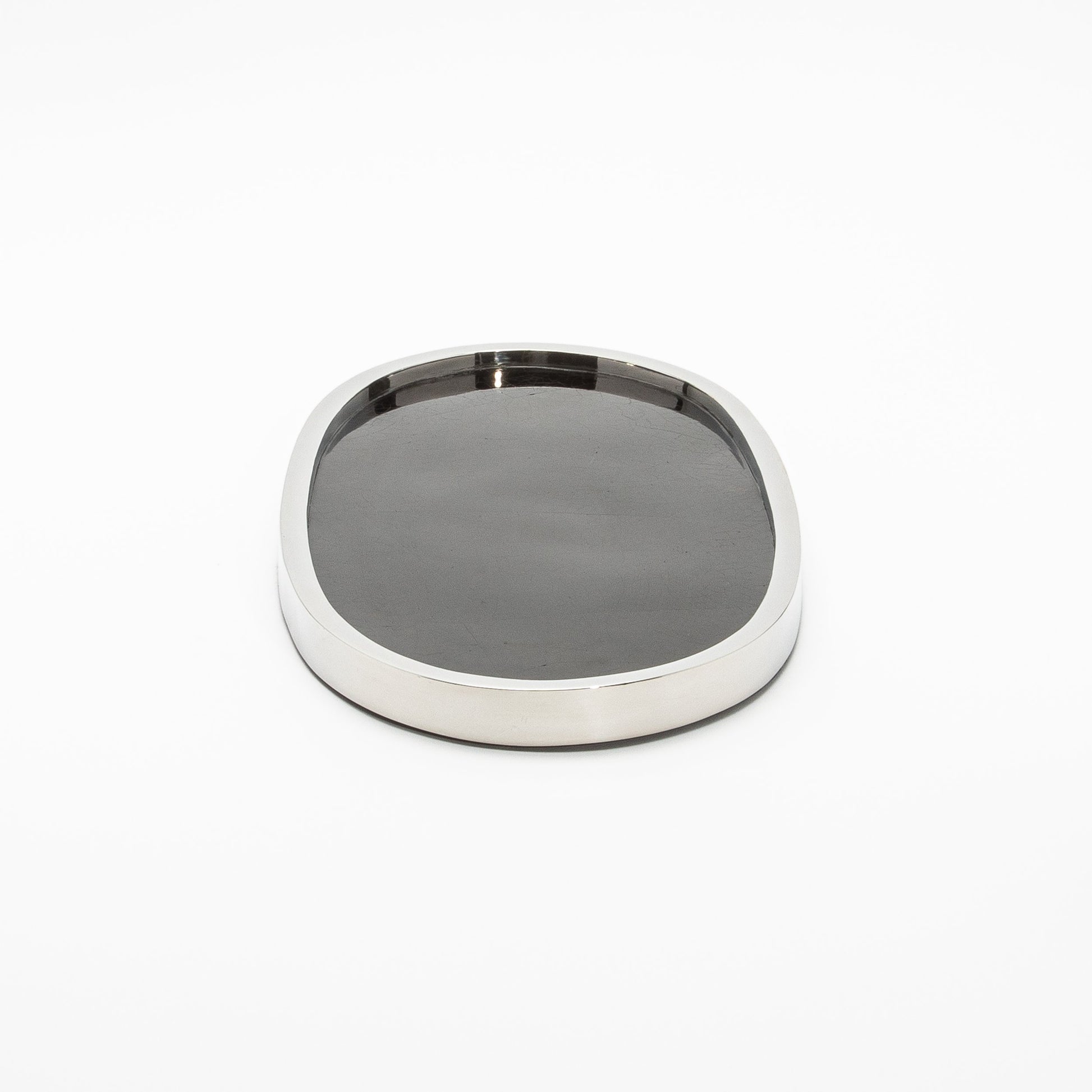Tray in Shell with Polished Stainless Steel by Kifu Paris