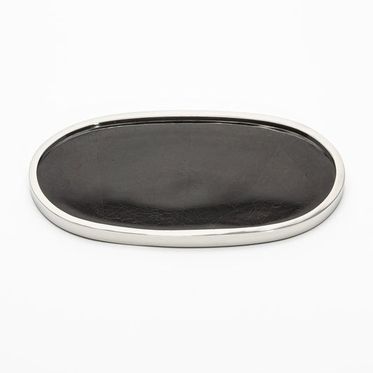 Tray in Shell with Polished Stainless Steel by Kifu Paris