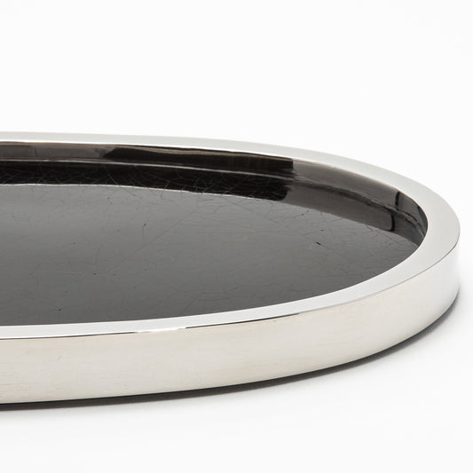 Tray in Shell with Polished Stainless Steel by Kifu Paris