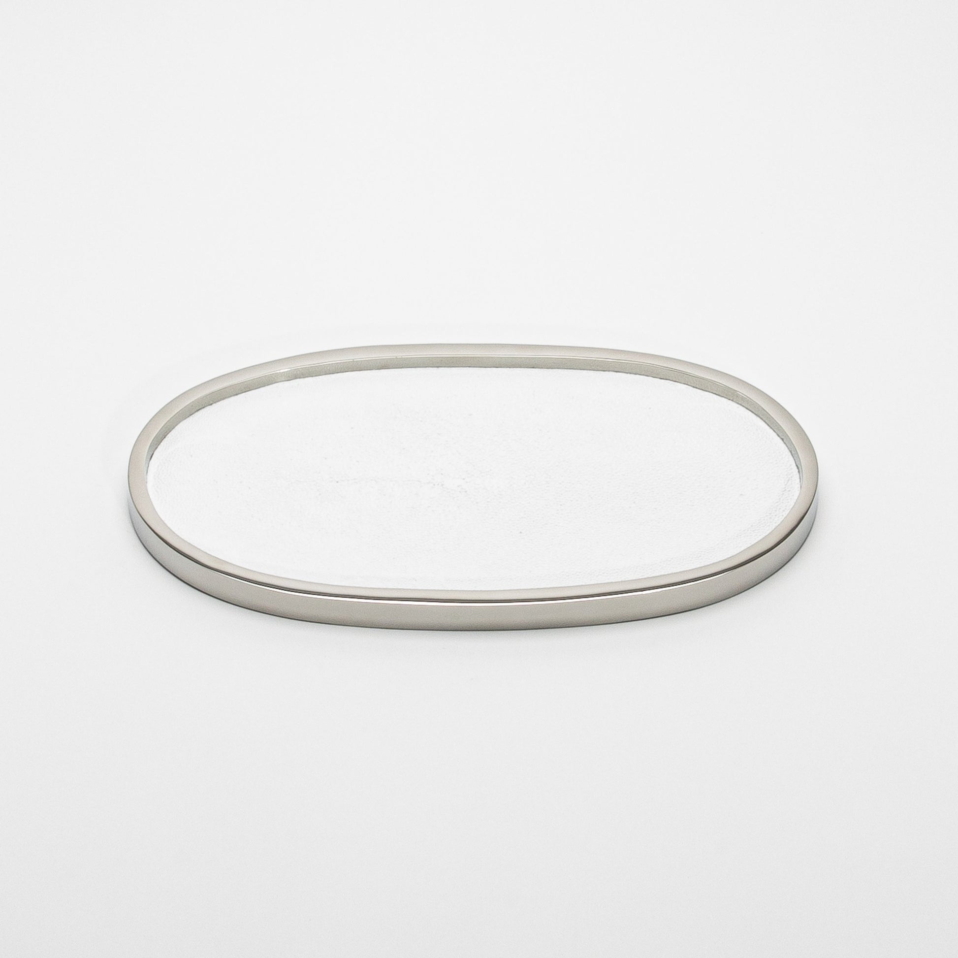 Tray in Shagreen with Polished Stainless Steel by Kifu Paris