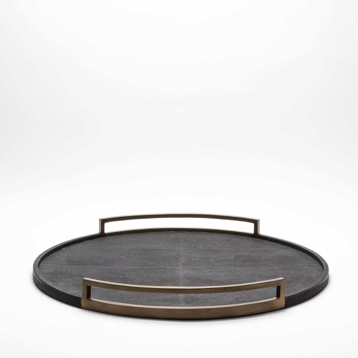 Extra Large Round Tray in Shagreen by R&Y Augousti