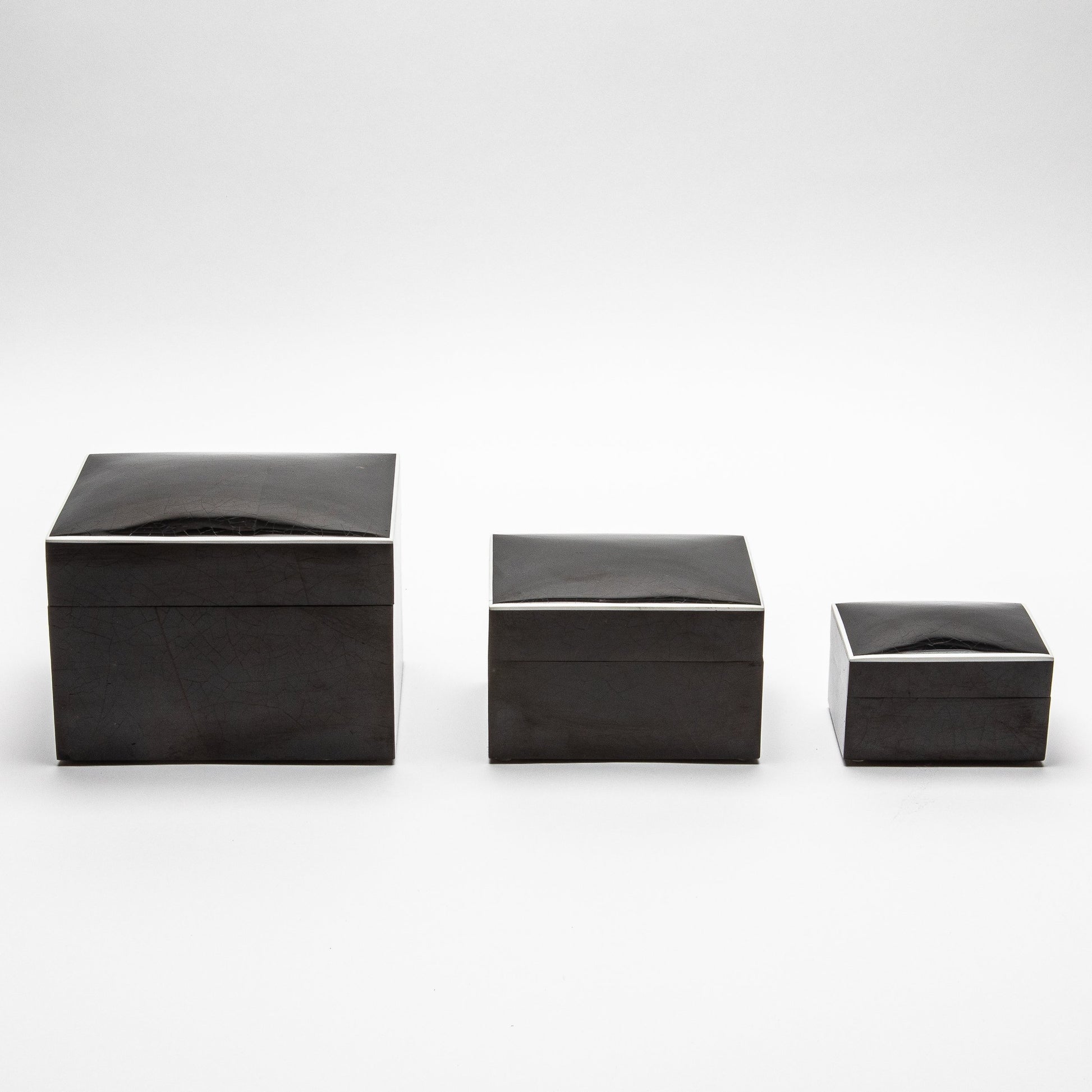 Set of 3 Curved Top Boxes in Pen Shell by R&Y Augousti