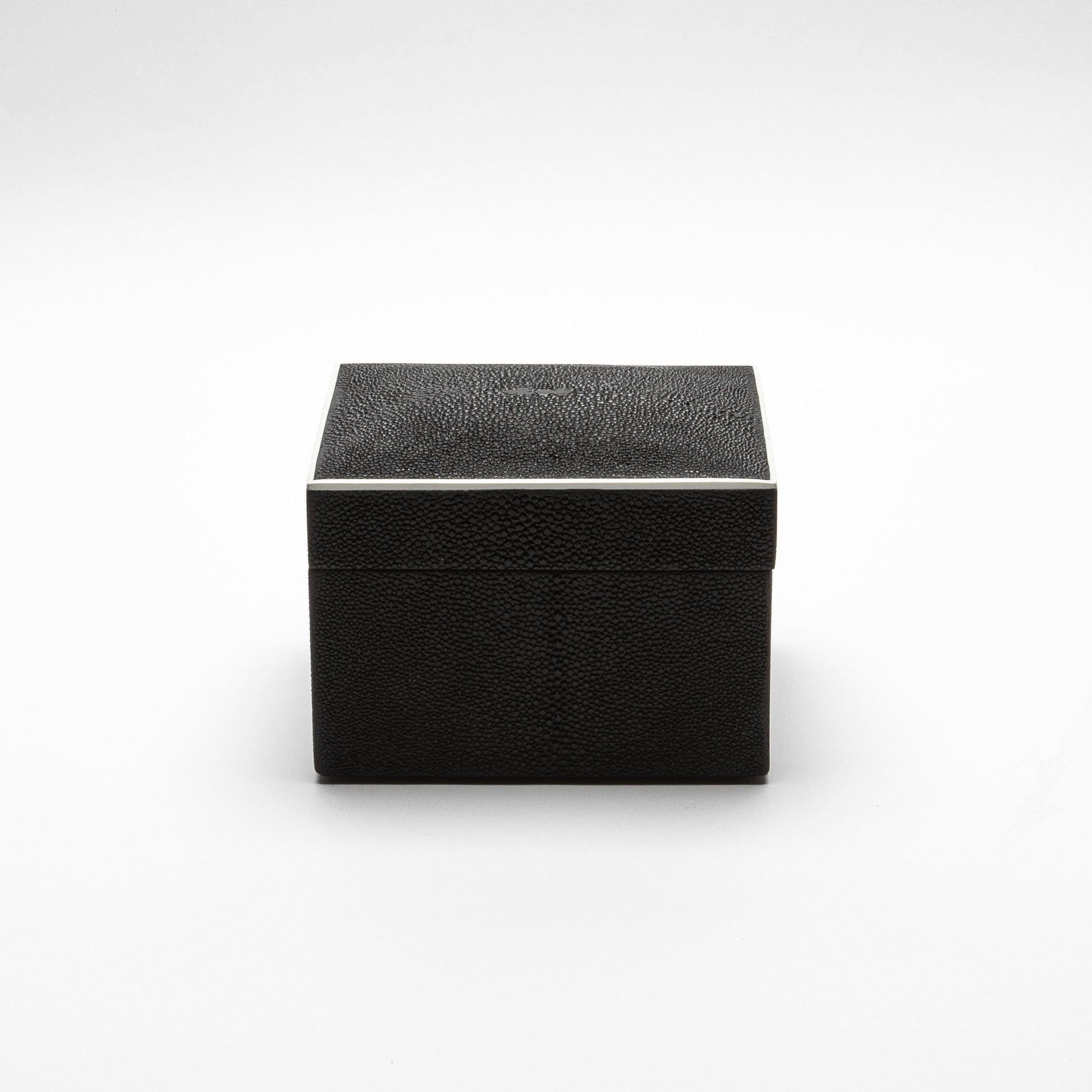 Set of 3 Curved Top Boxes in Black Shagreen by R&Y Augousti