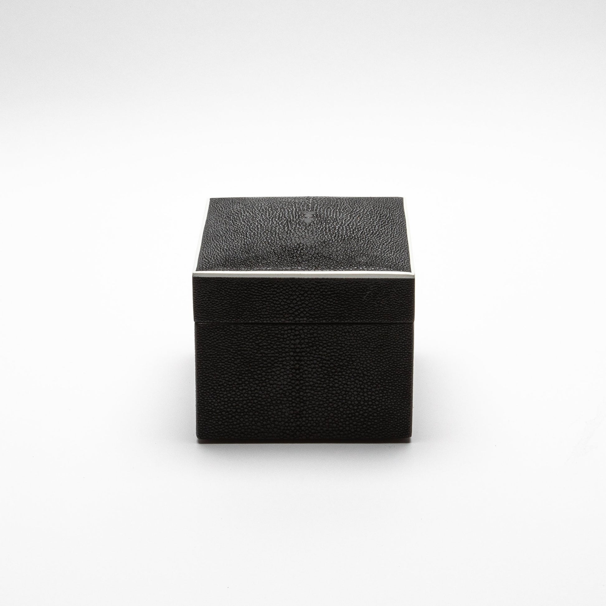 Set of 3 Curved Top Boxes in Black Shagreen by R&Y Augousti
