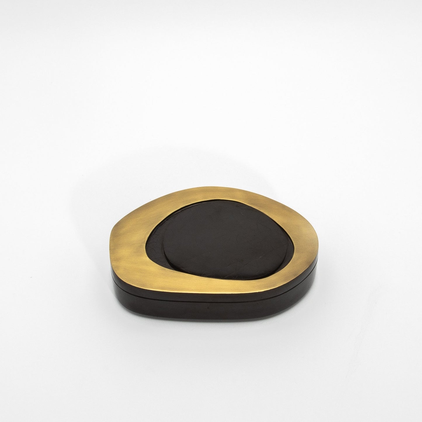 Set of 2 Boxes in Black Shell with Bronze Patina Brass by R&Y Augousti