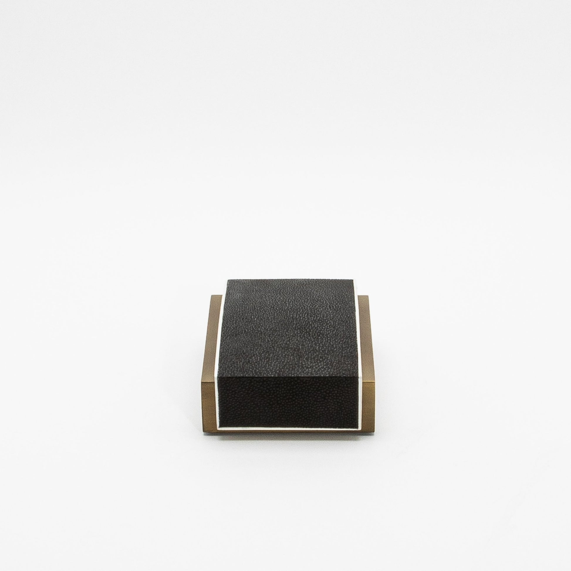 Set of 3 Boxes in Black Shagreen and Bronze Patina Brass by R&Y Augousti