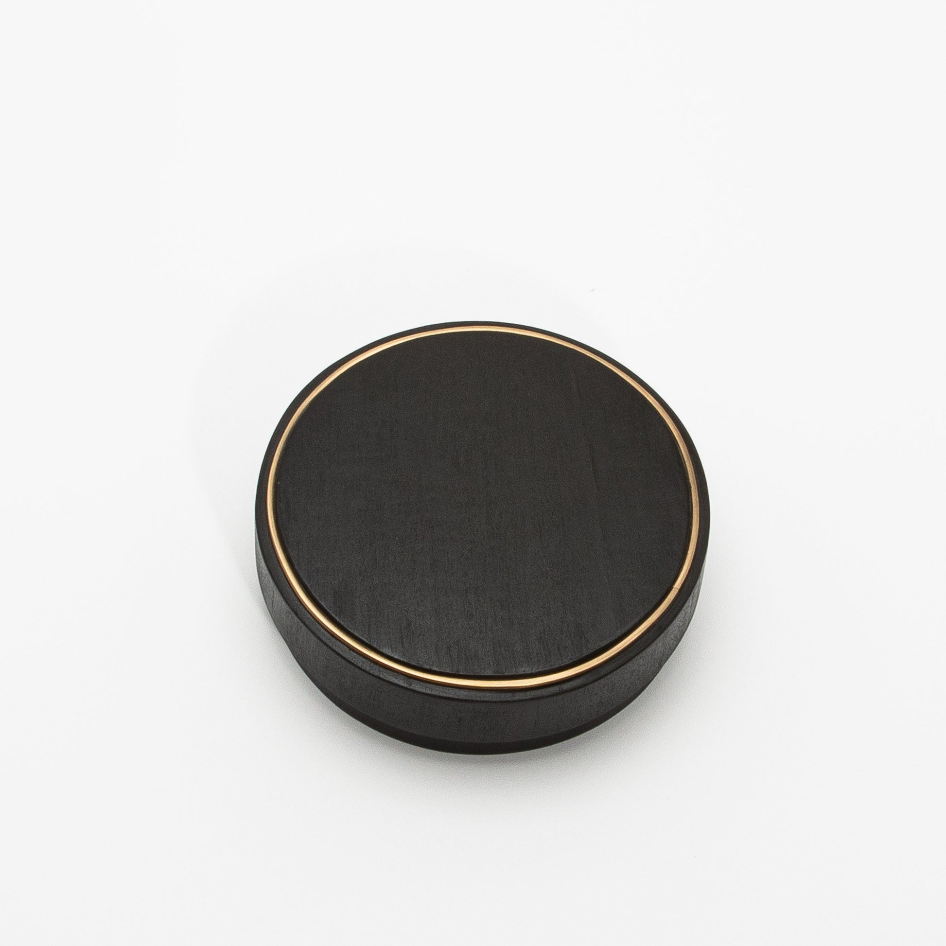 Set of 3 Boxes in Black Oak with Brass Frame by R&Y Augousti