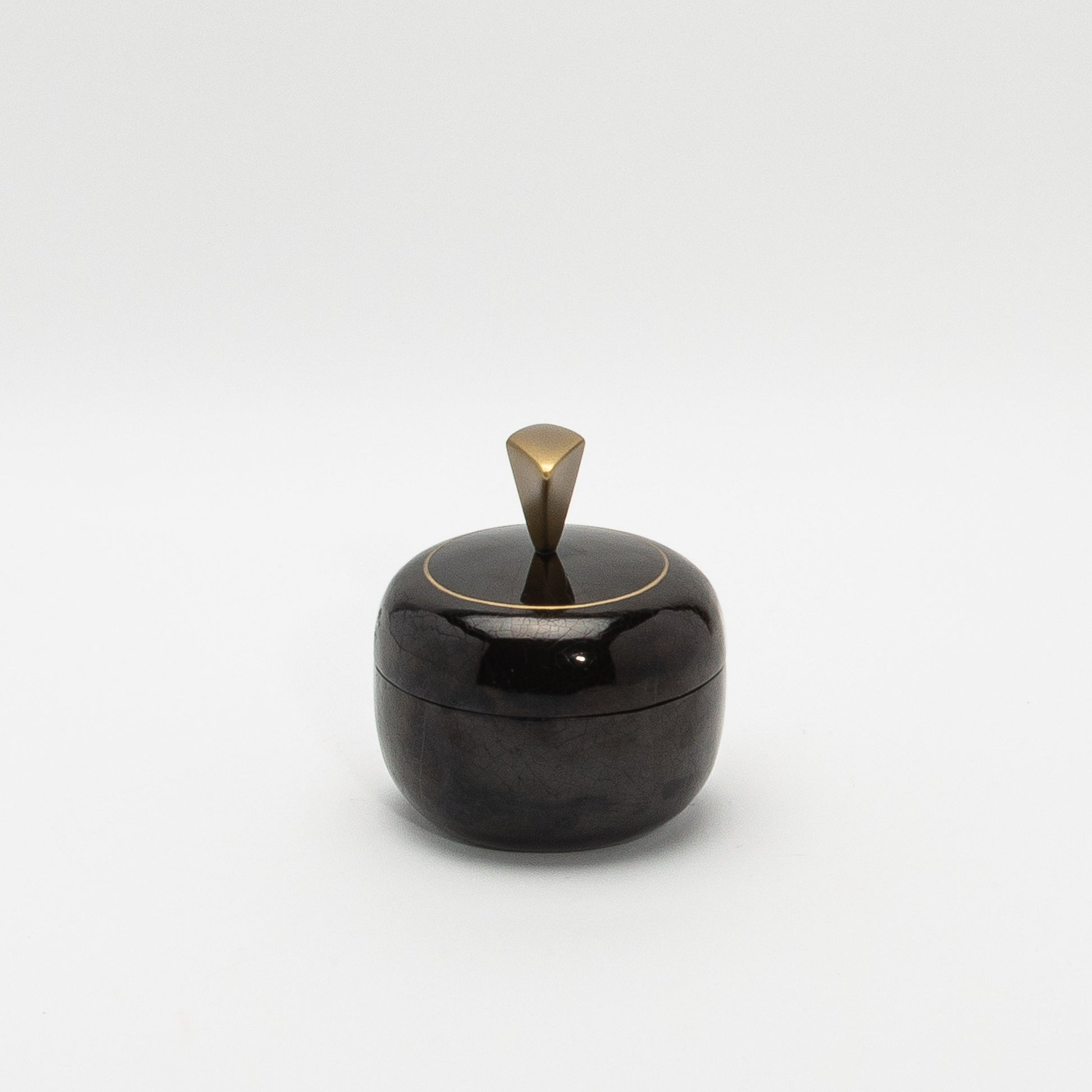 Set of 2 Round Boxes in Black Shell by Kifu Paris