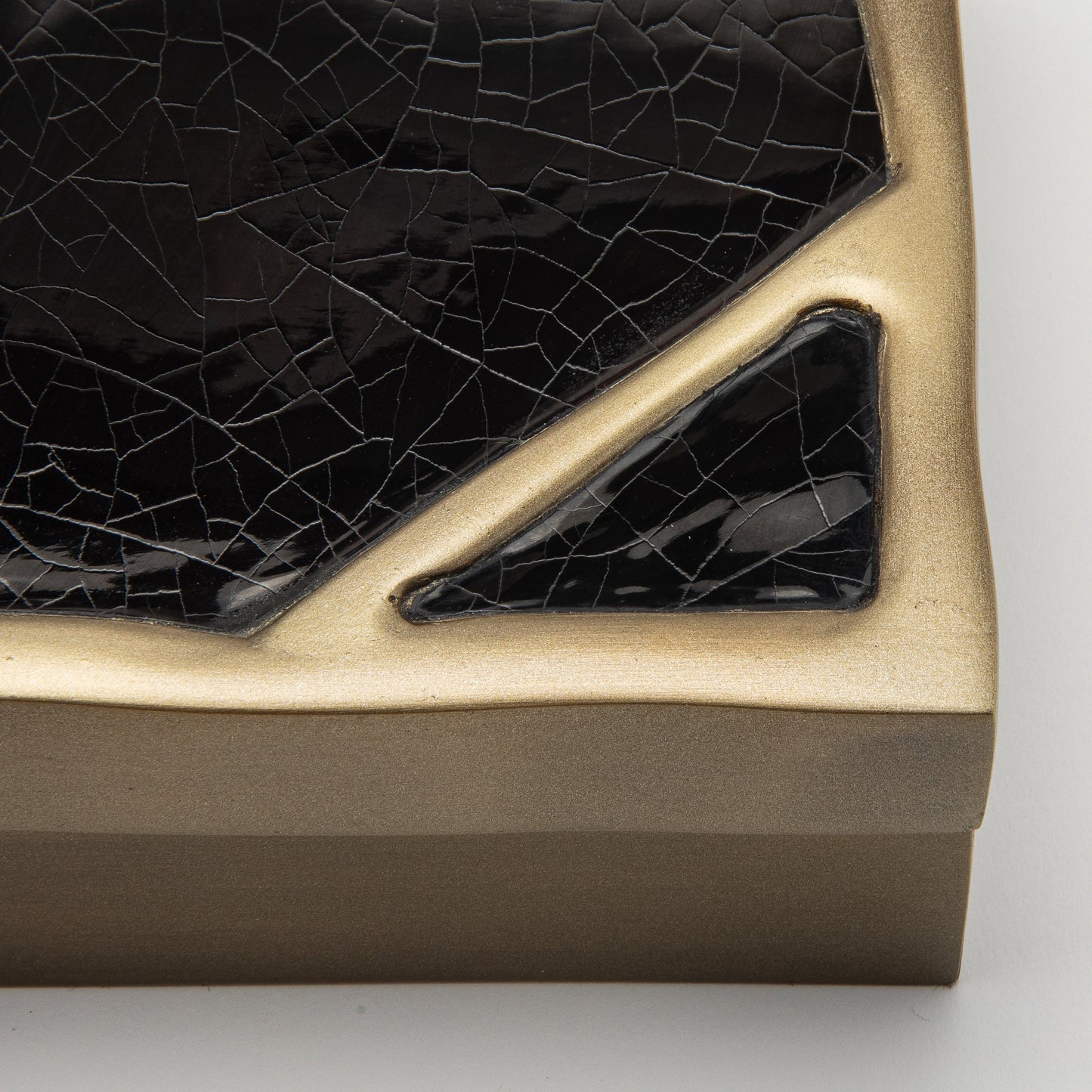 Modern Box in Black Shell with Bronze Patina Brass by R&Y Augousti