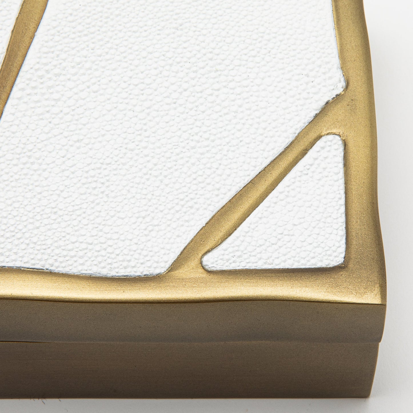 Modern Box in White Shagreen with Bronze Patina Brass by R&Y Augousti