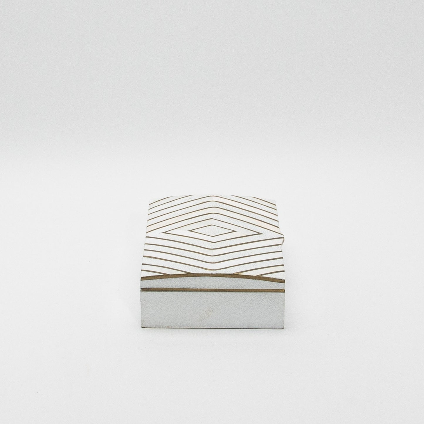 Set of 3 Shagreen Boxes with Mother of Pearl and Brass Details by R&Y Augousti