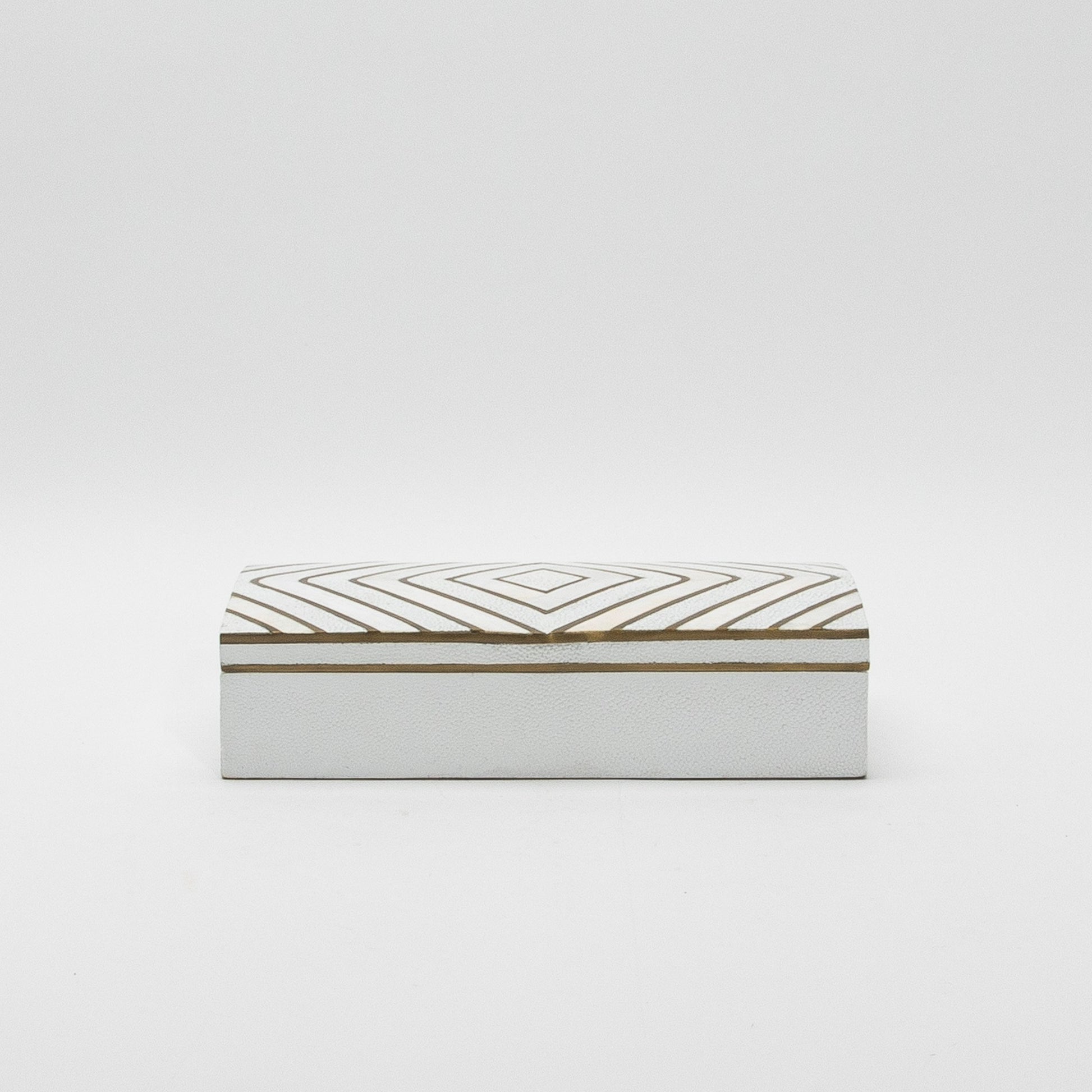 Set of 3 Shagreen Boxes with Mother of Pearl and Brass Details by R&Y Augousti