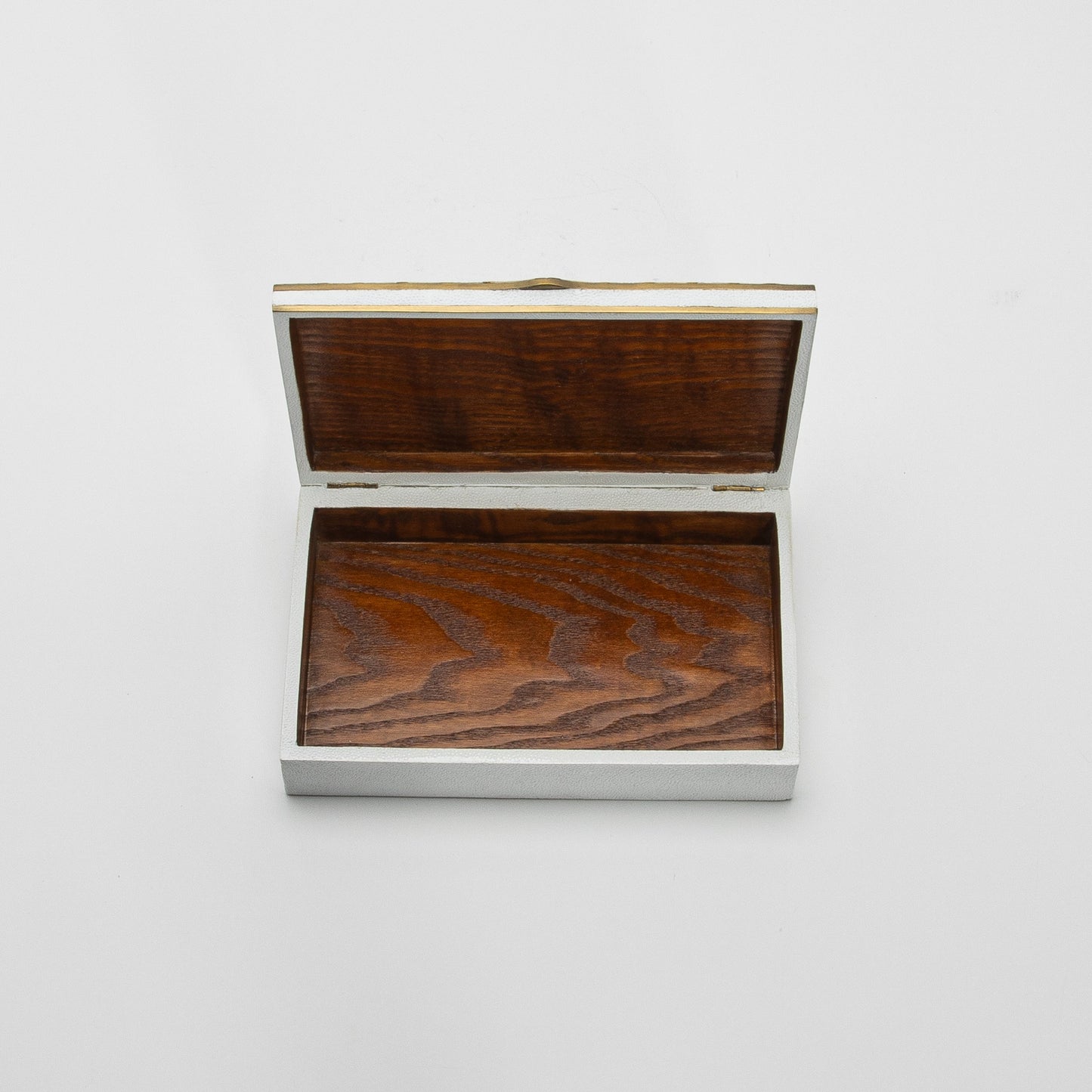 Set of 3 Shagreen Boxes with Mother of Pearl and Brass Details by R&Y Augousti
