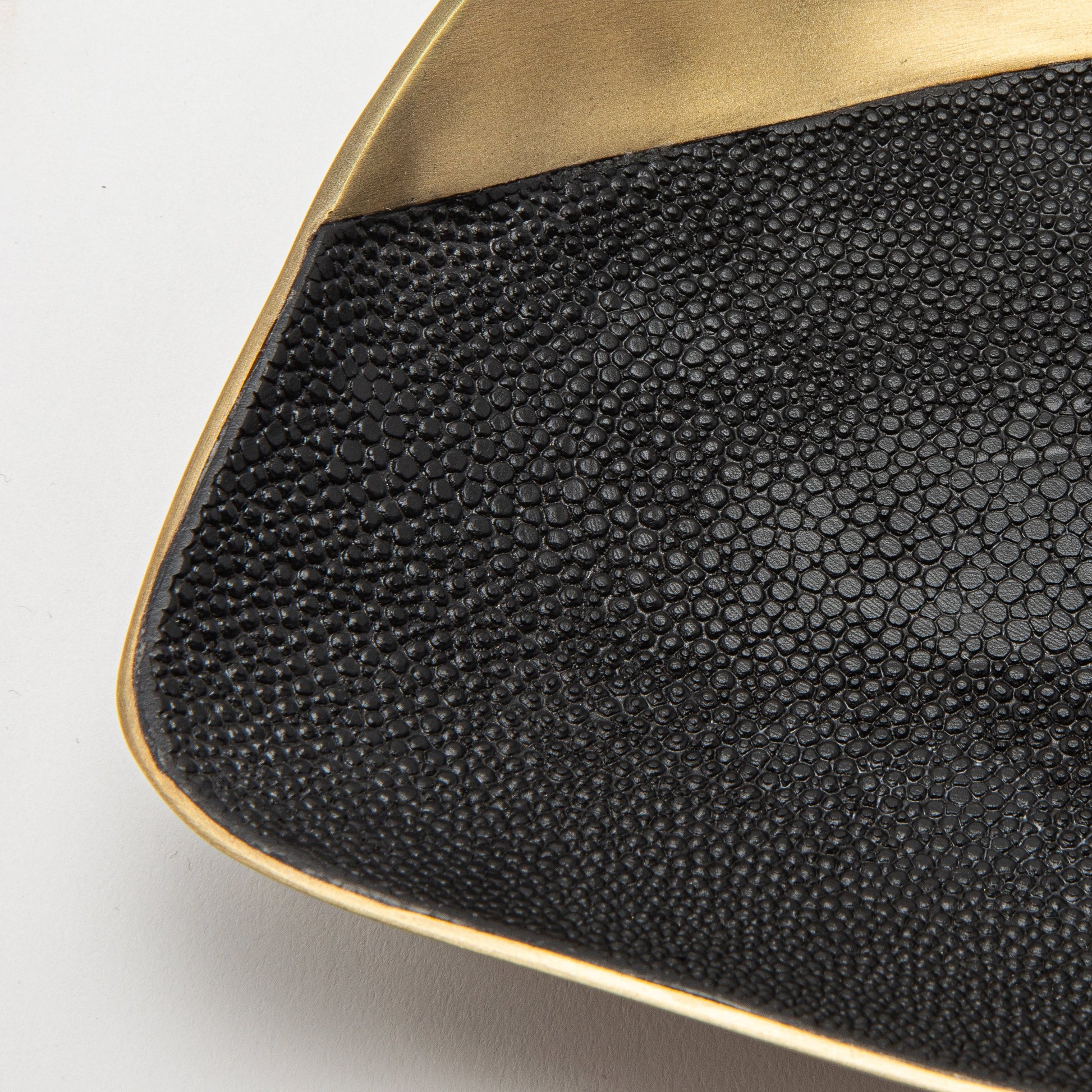 Bowl in Bronze Patina Brass with Black Shagreen Details by KIFU Paris